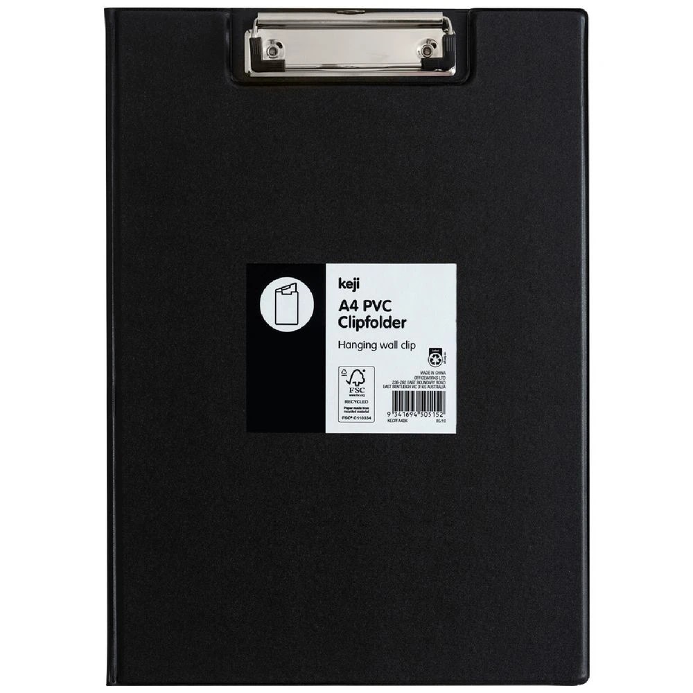 1 Keji A4 Clipfolder Black, 1 of 1