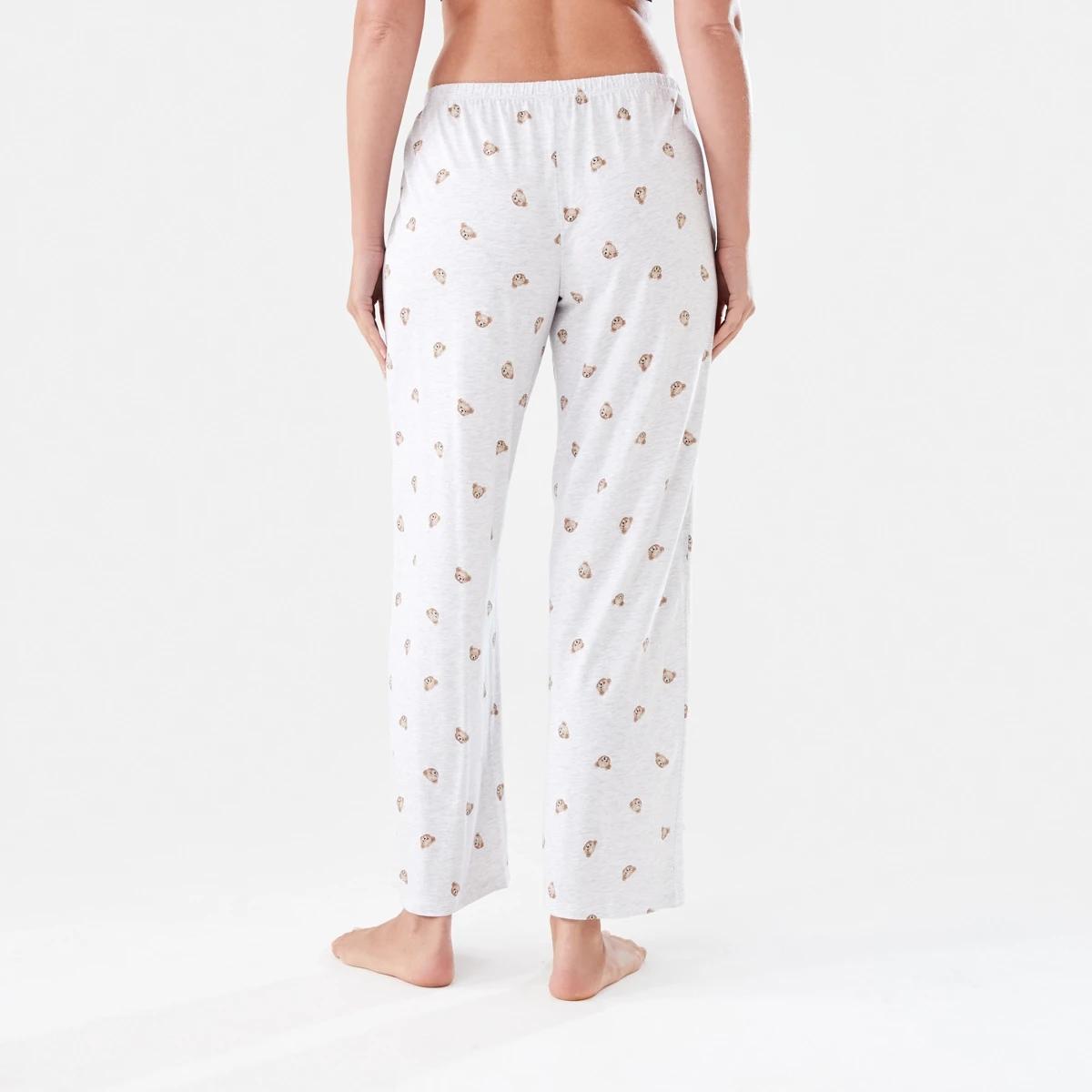 3 Print Knit Pants TEDDY BEAR WHITE MARLE, 3 of 4