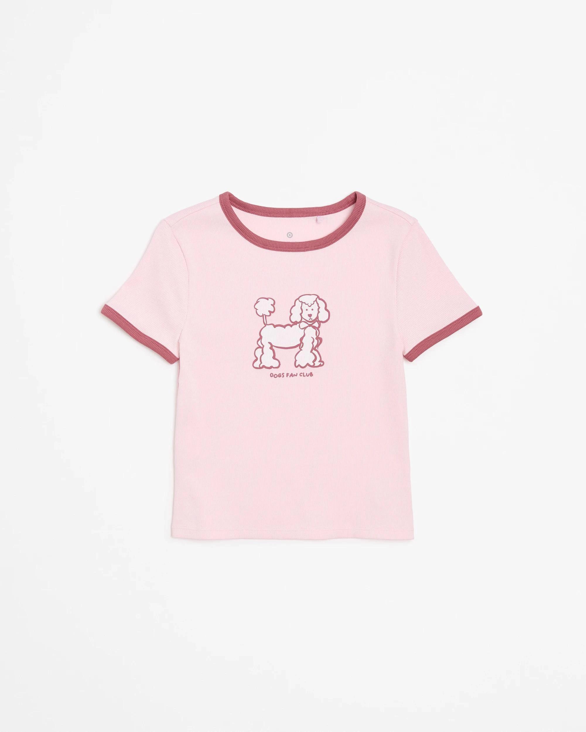 5 Target Australian Cotton Rib Ringer T-shirt PINK POODLE, 5 of 6