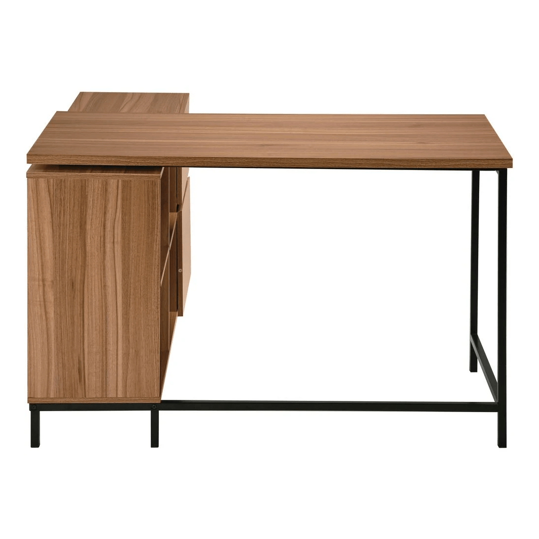 5 Stockholm 1200 x 1200mm Workstation Walnut Black, 5 of 10
