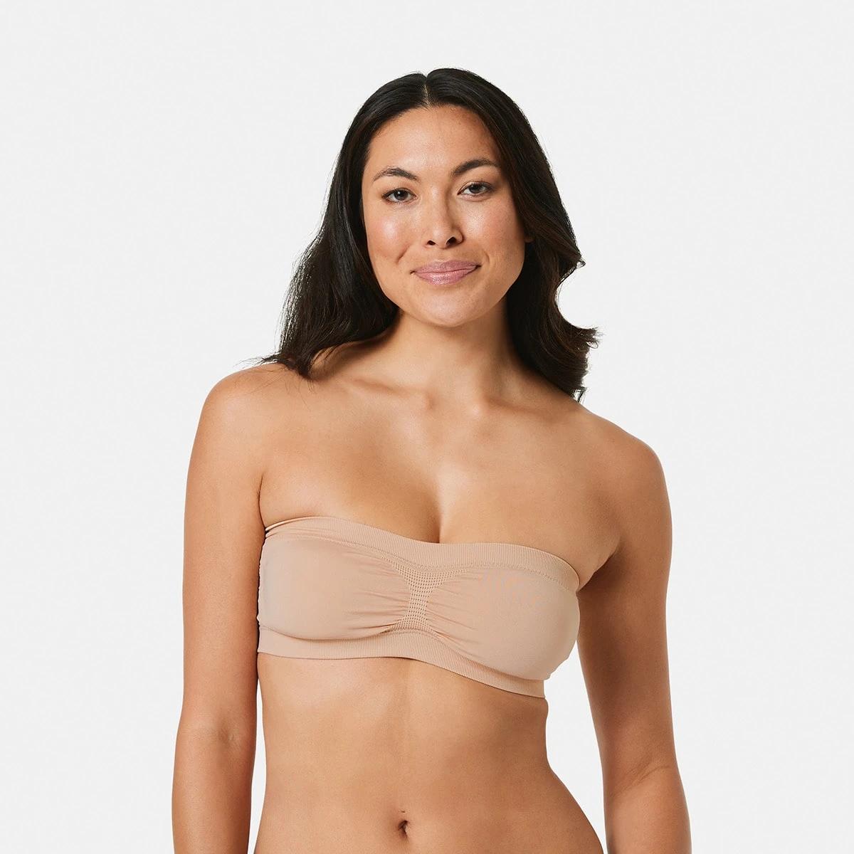 3 2 Pack Seamfree Bandeau BLACK, BEIGE, 3 of 7