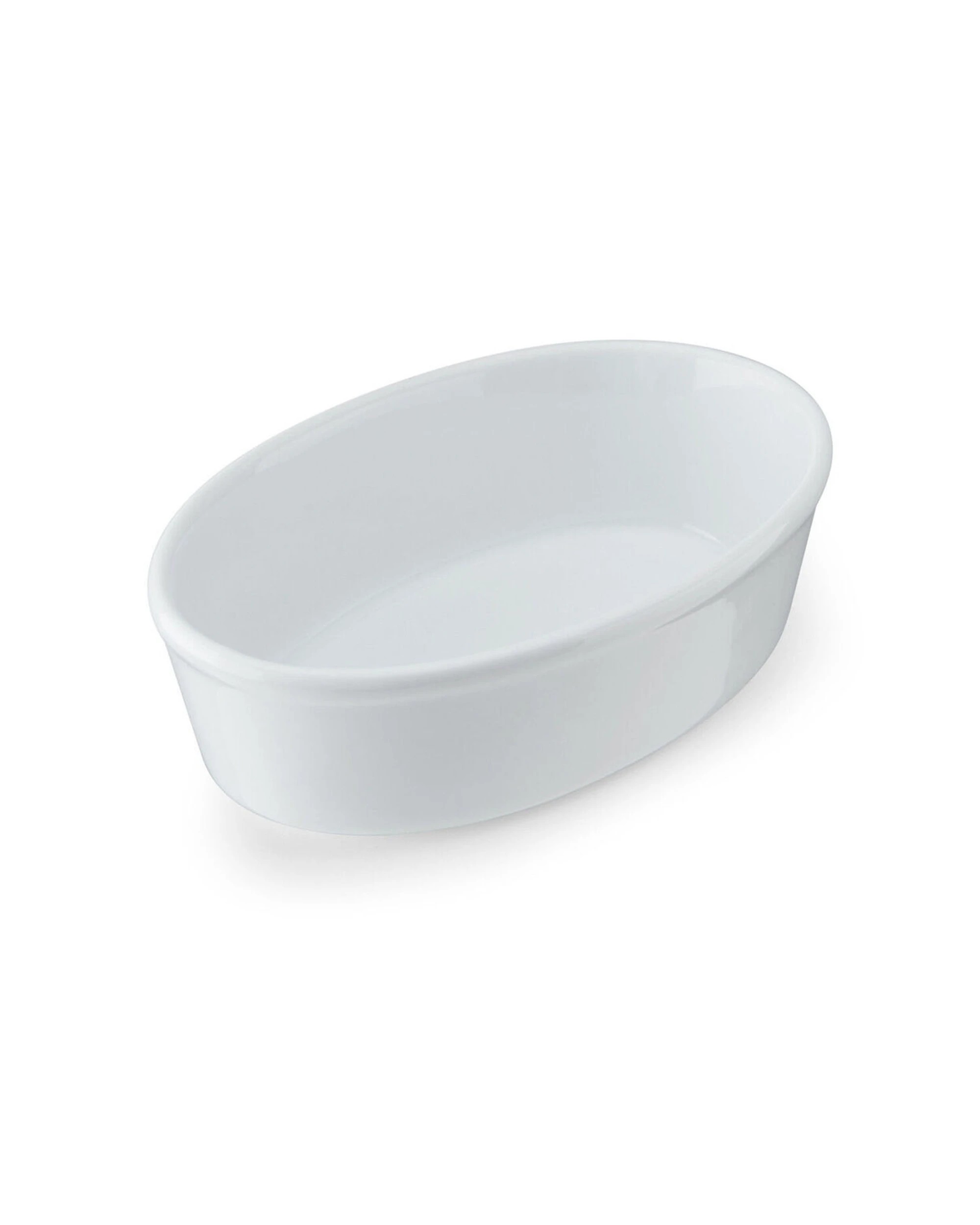 4 Mikasa Chalk Kitchen Porcelain Oval Pie Dish 18cm Durable High-Quality 2PK - White, 4 of 5