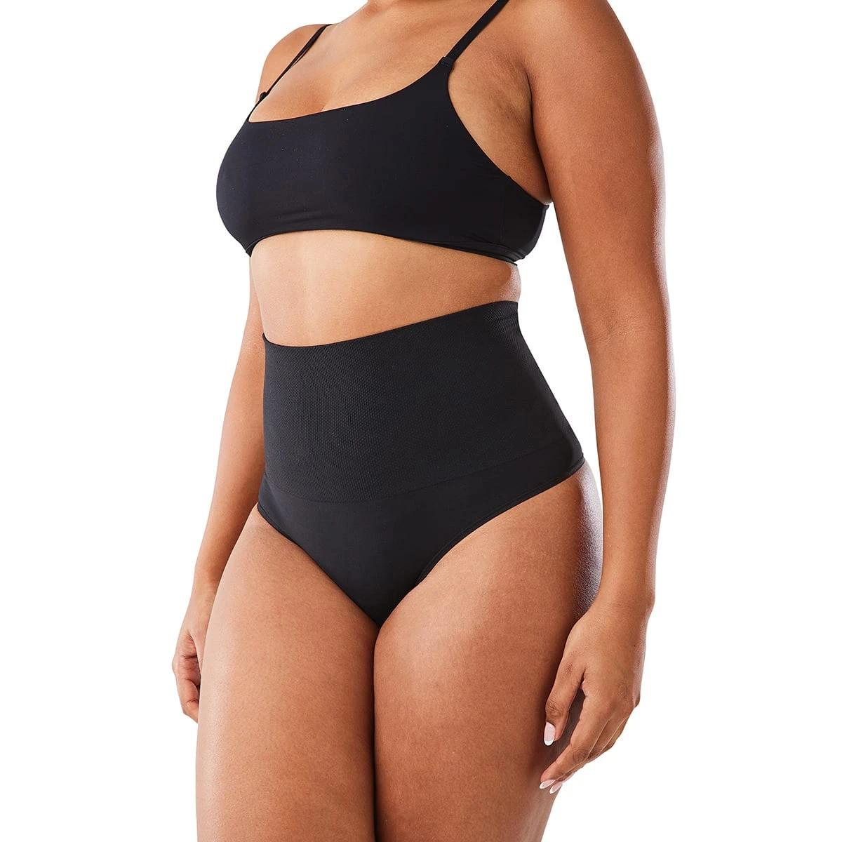 5 2 Pack Medium Control Seamfree Shaping G-string Briefs TAN, BLACK, 5 of 8