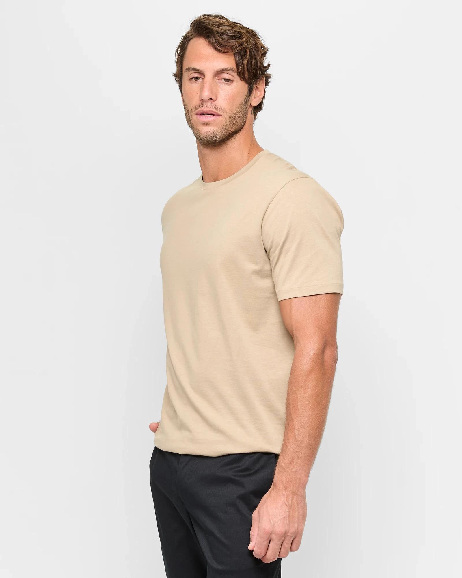 3 Supima Cotton T-Shirt - Preview TAUPE, 3 of 5