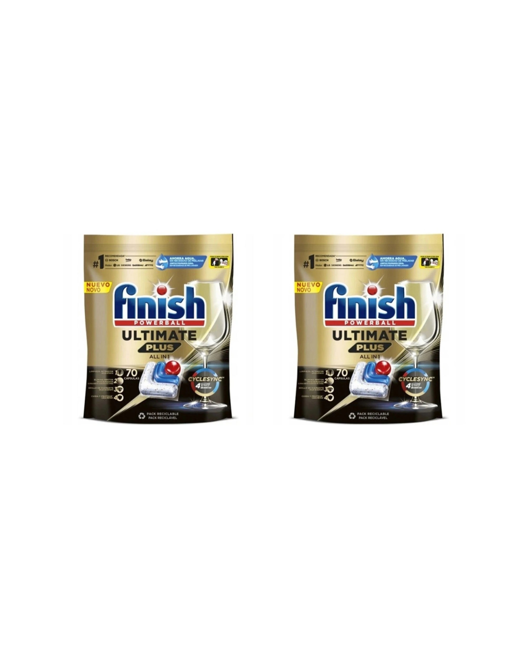 1 Finish Ultimate Plus Dishwashing Cleaning Tablets All In 1 140PK Value Pack, 1 of 3