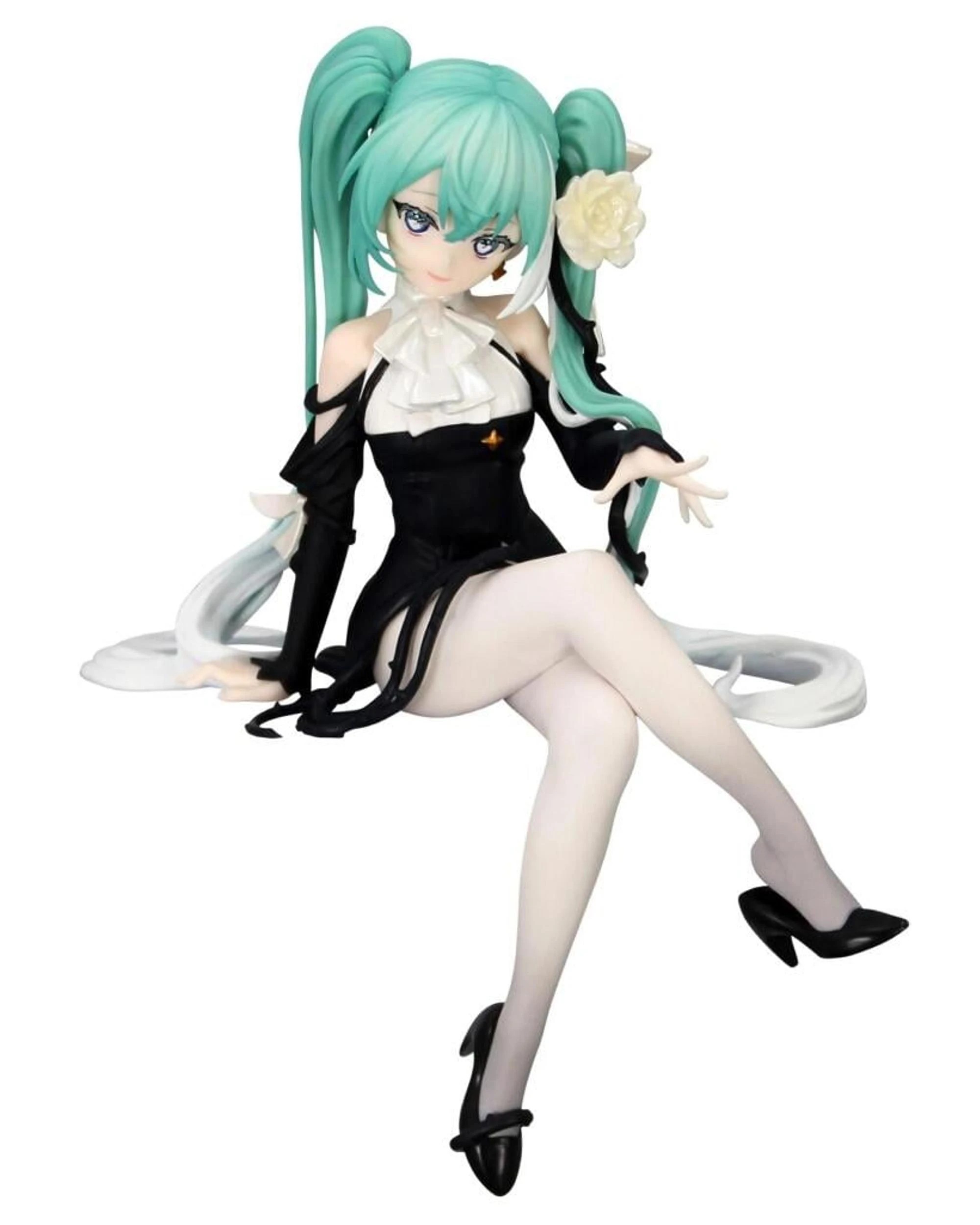1 FuRyu Character Vocal Series 01 Hatsune Miku Flower Fairy White Rose Noodle Stopper Figure, 1 of 5