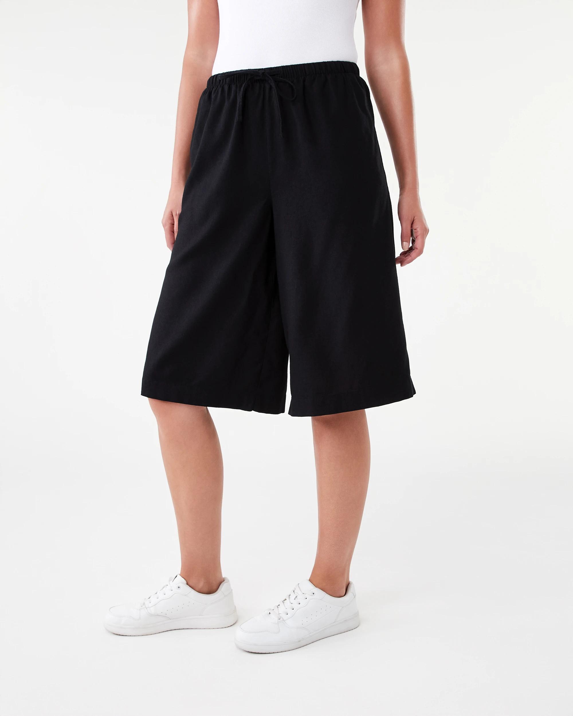 2 Tie Waist Bermuda Shorts Black, 2 of 6