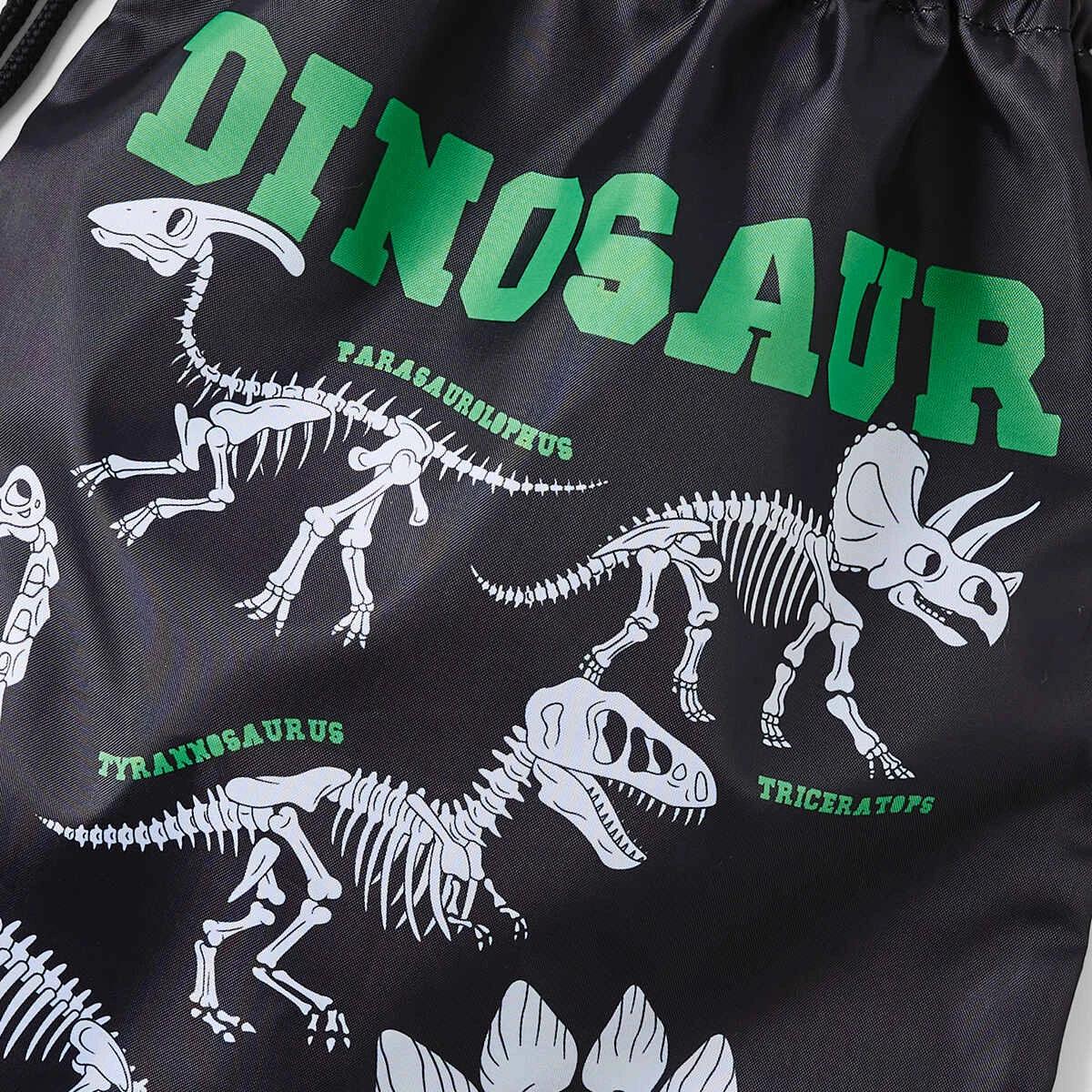 3 Drawstring Bag Dinobone 2, 3 of 4