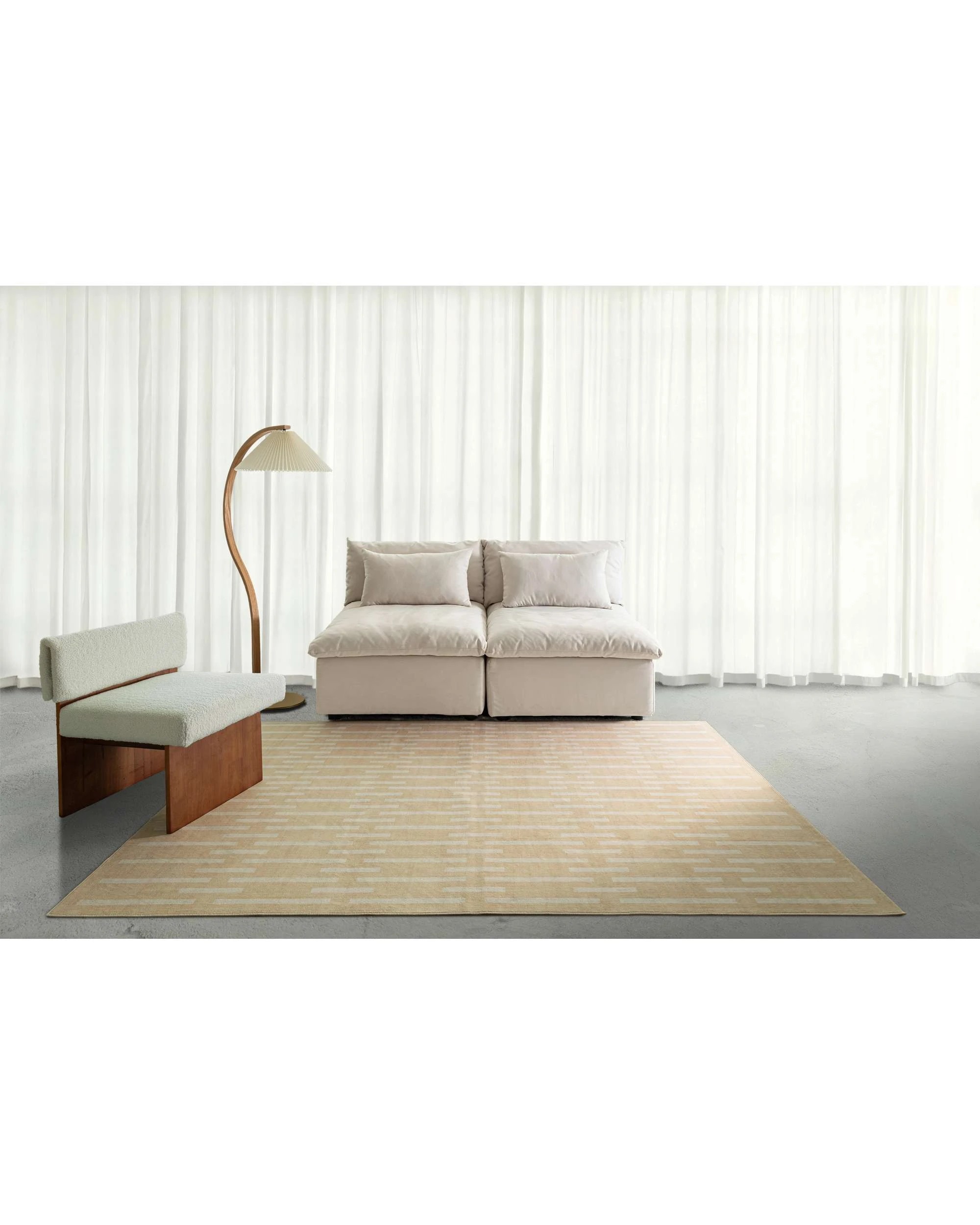 2 Loopsie Dyker Printed Washable Rug-320cm x 230cm - Beige, 2 of 8