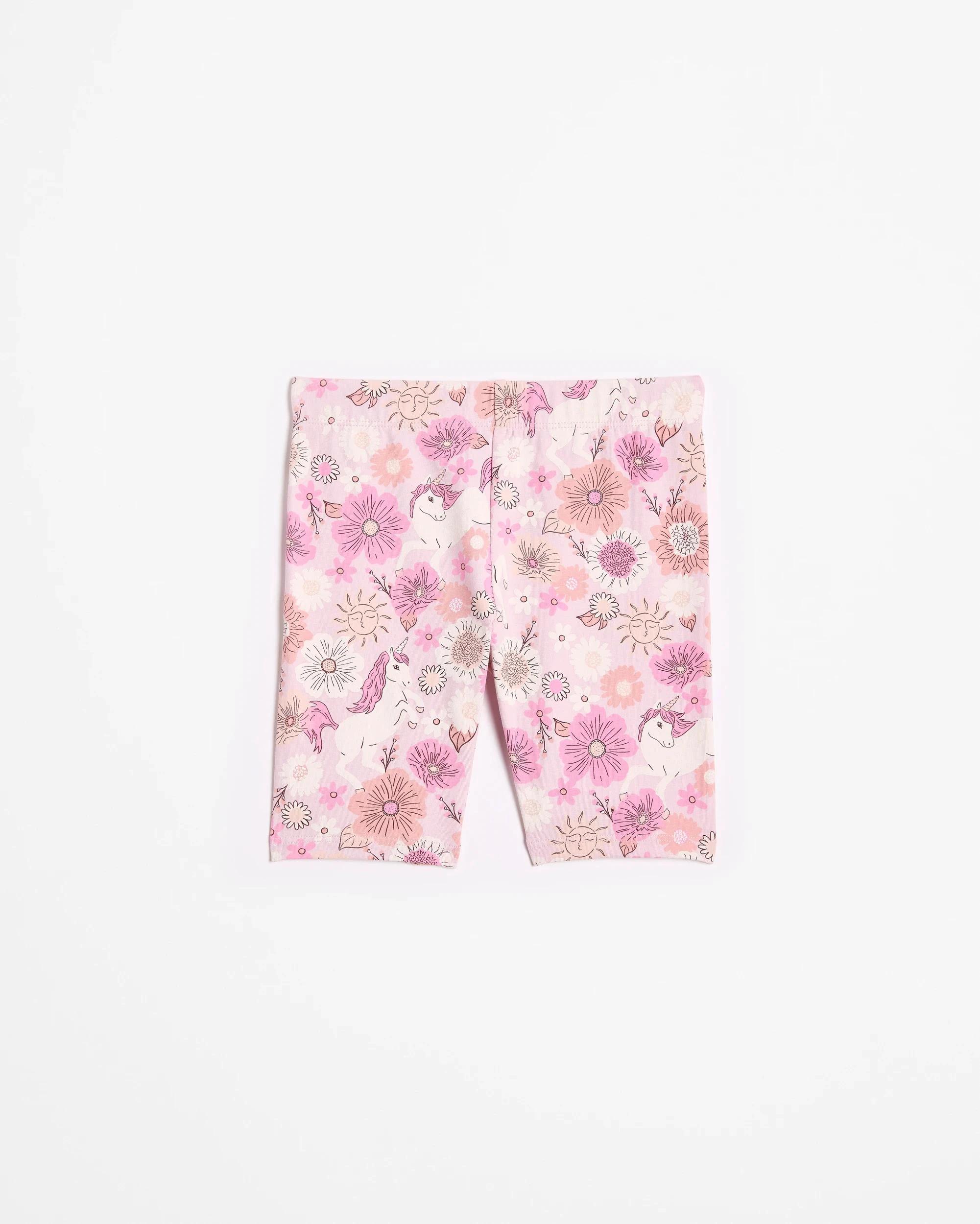 5 Target Kids Australian Cotton Bike Shorts 3 Pack PURPLE FLORAL UNICORN, 5 of 7