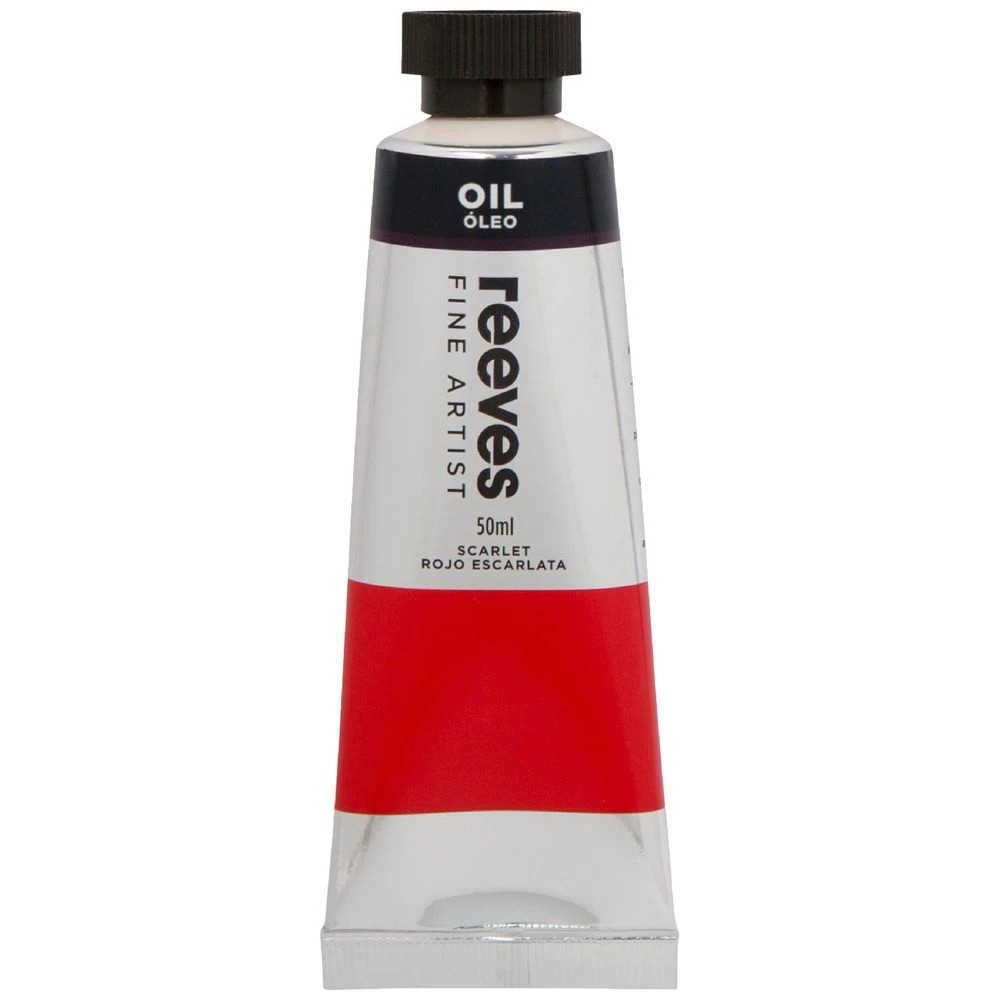 1 Reeves Oil Paint 50mL Scarlet, 1 of 1