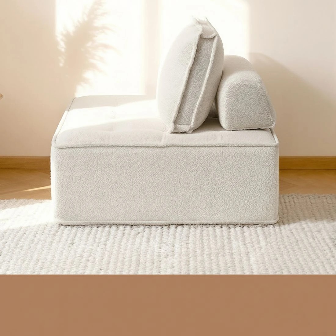 5 Artiss 2 Floor Sofa Lounge Chair with Pillow - White, 5 of 8