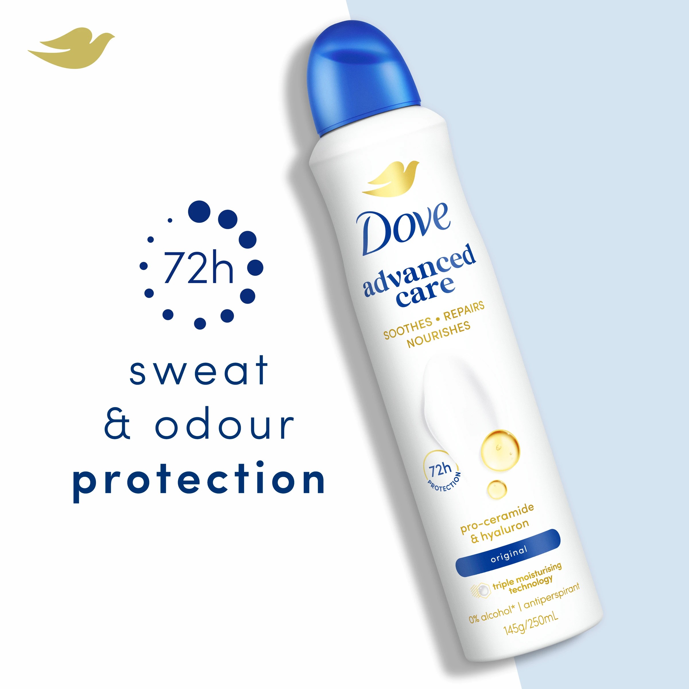 3 Dove Advanced Care Original Antiperspirant Deodorant 250ml, 3 of 6