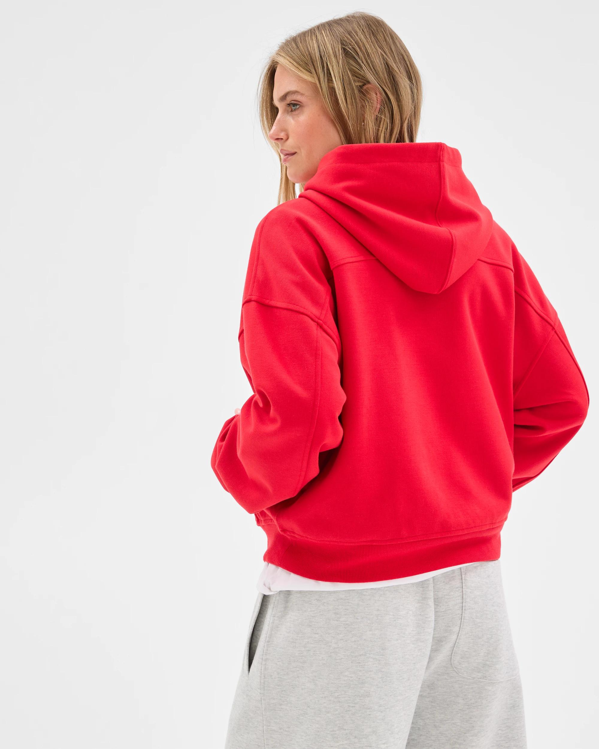 7 Lily Loves Panelled Hoodie FLAME, 7 of 7