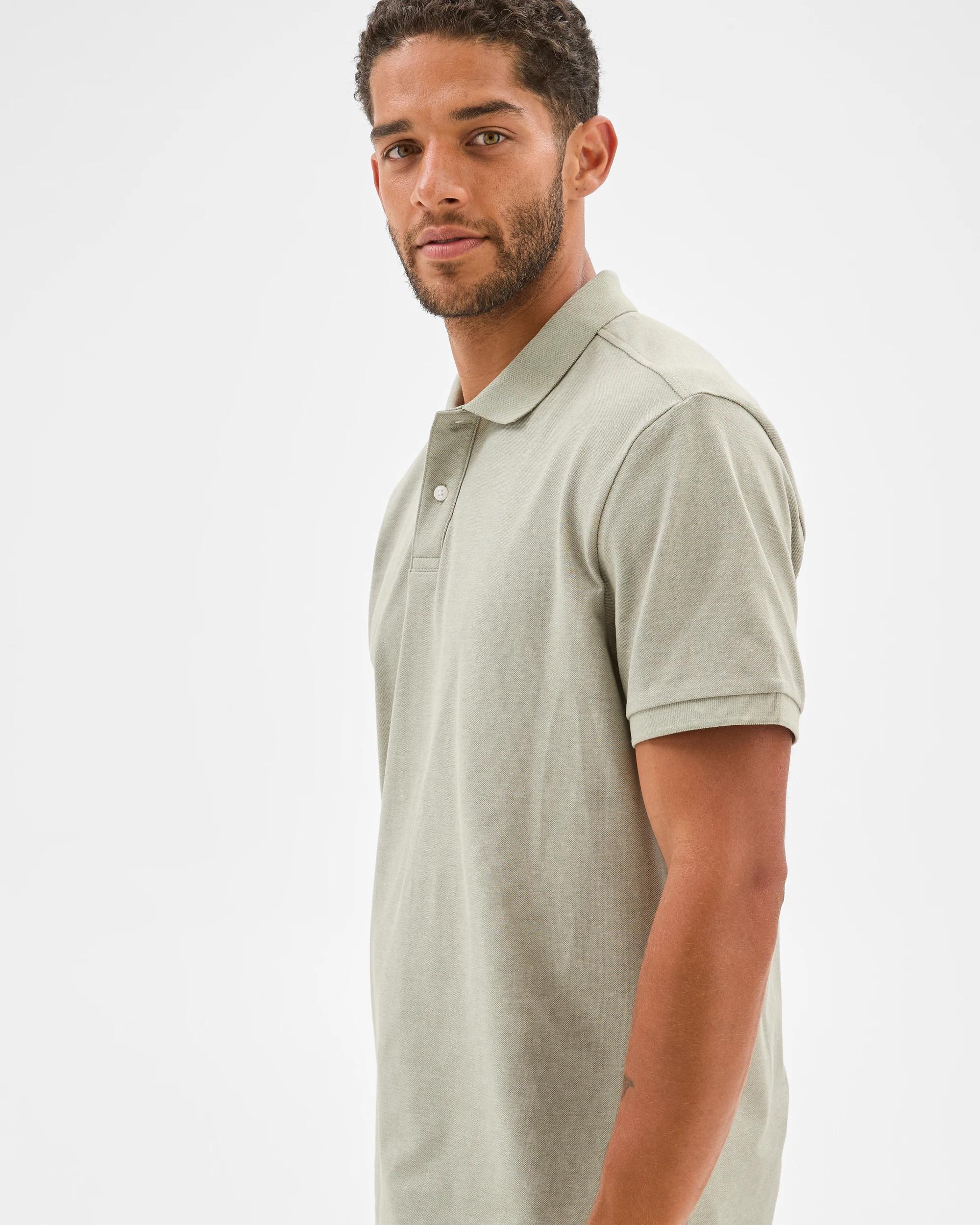 4 Target Australian Cotton Blend Pique Polo Top LIGHT GREEN MARLE, 4 of 6