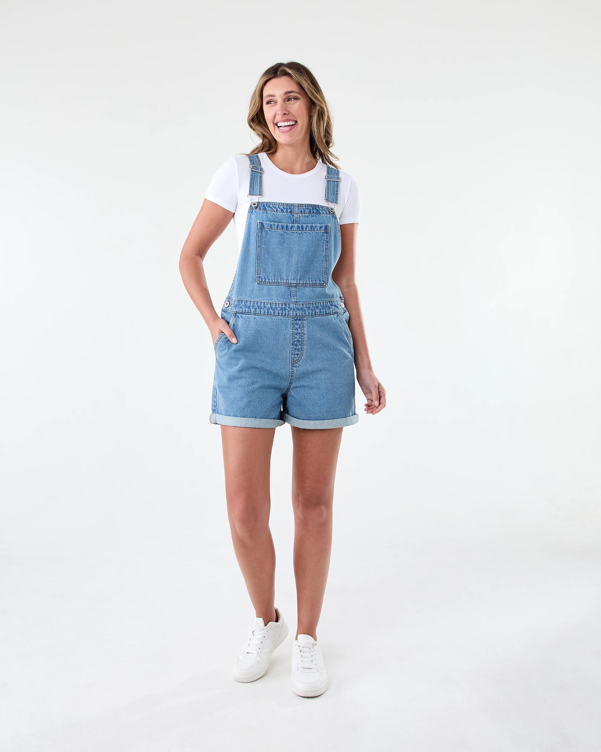 10 Denim Shortalls Light Wash, 10 of 10