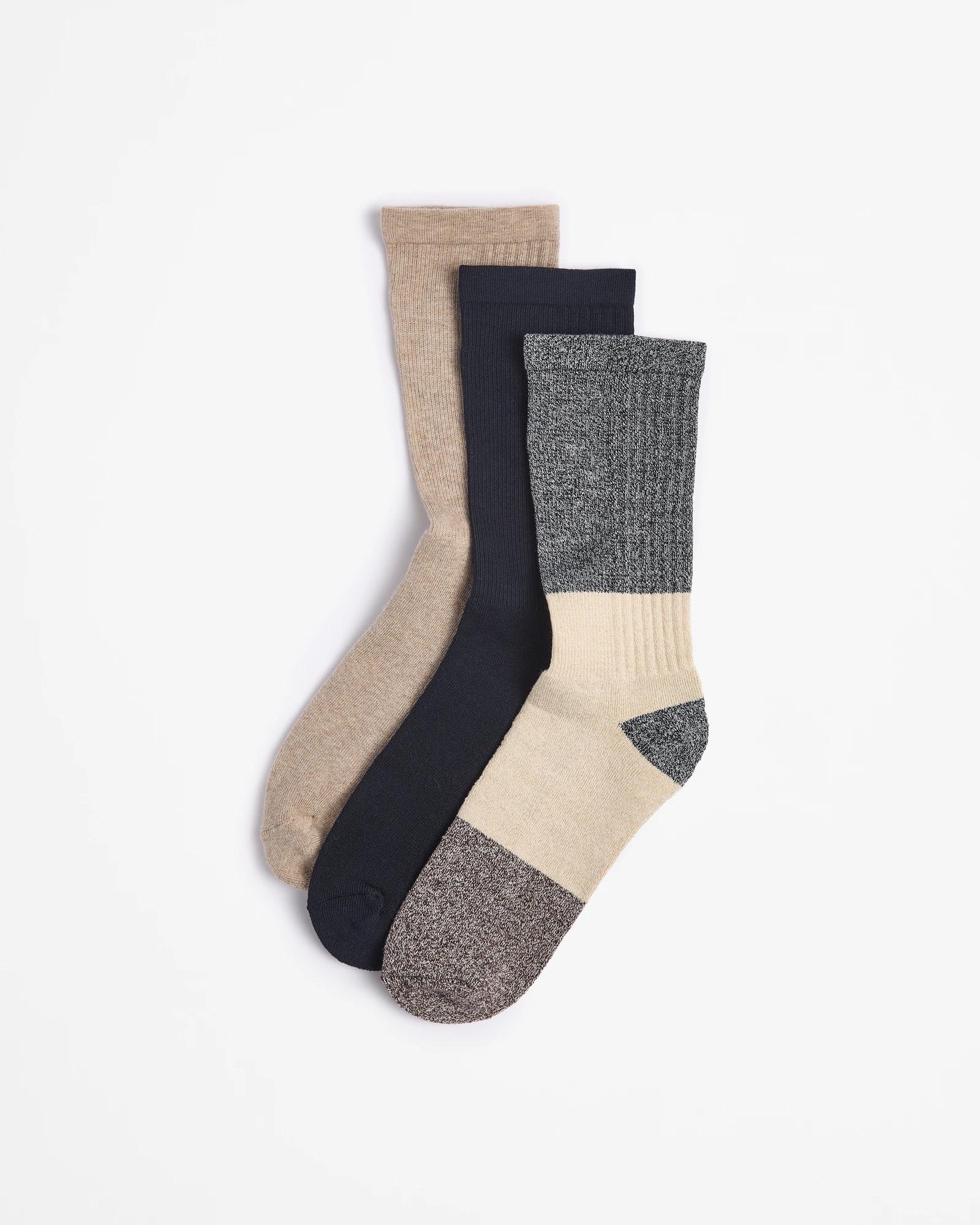 1 Australian Cotton Blend 3 Pack Comfort Crew Socks - Maxx NAVY / MULTI, 1 of 3