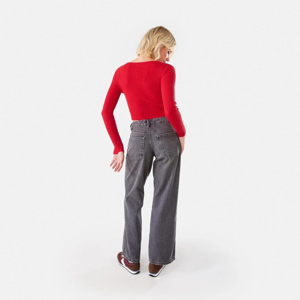 6 Lace Up Crop Jumper Strawberry, 6 of 8