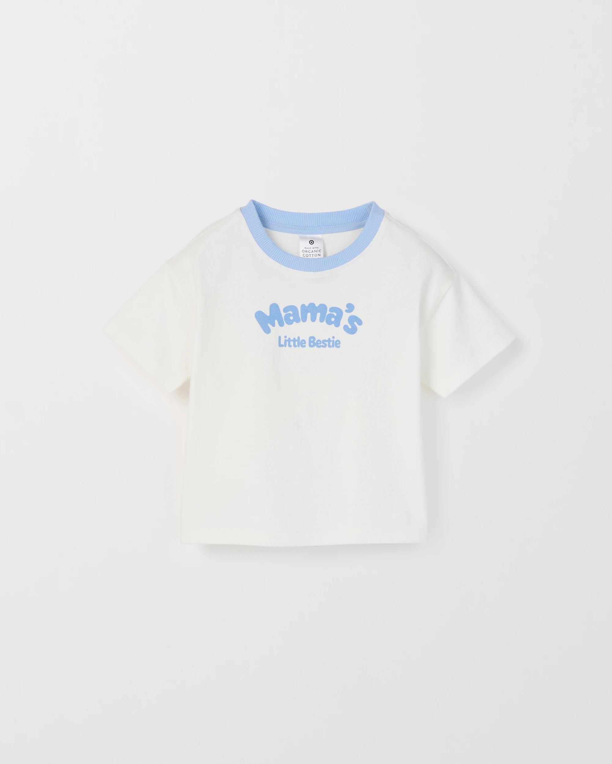1 Target Baby Baby Organic Cotton Oversized T-Shirt MAMA'S BESTIE, 1 of 2