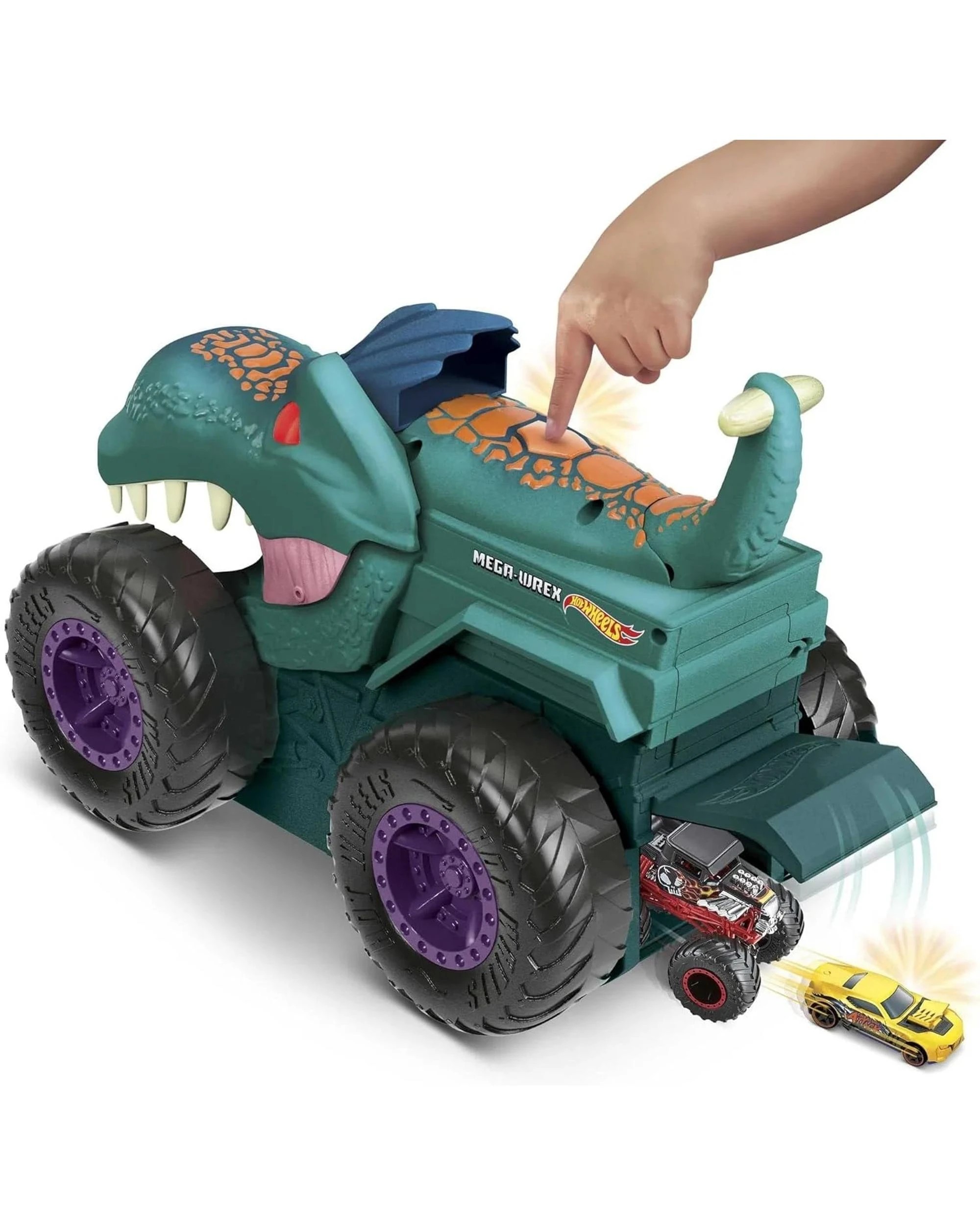 2 Hot Wheels Monster Trucks Car Chompin' Mega Wrex, 2 of 3