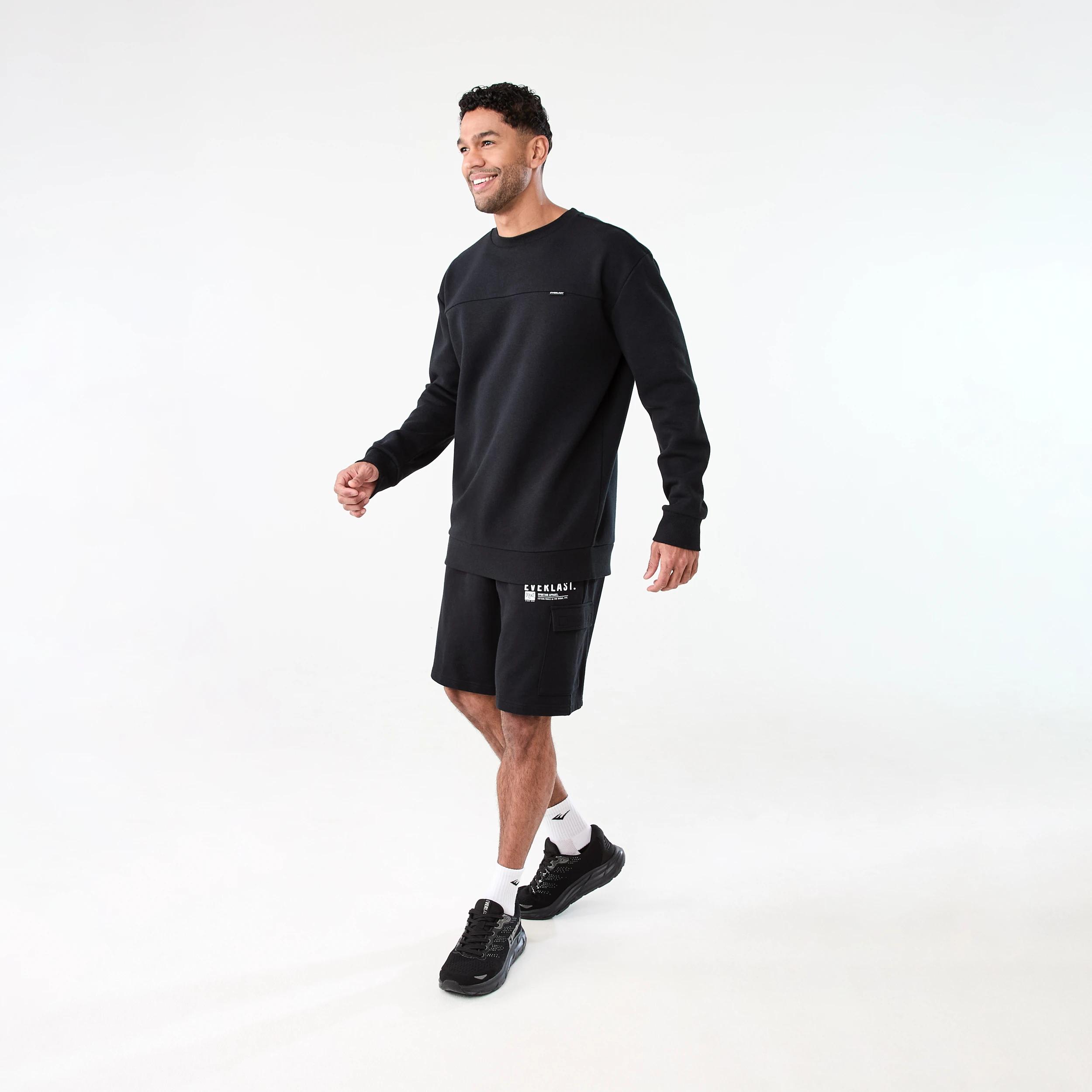 6 Everlast Mens Street Crew Neck Sweatshirt Black, 6 of 6