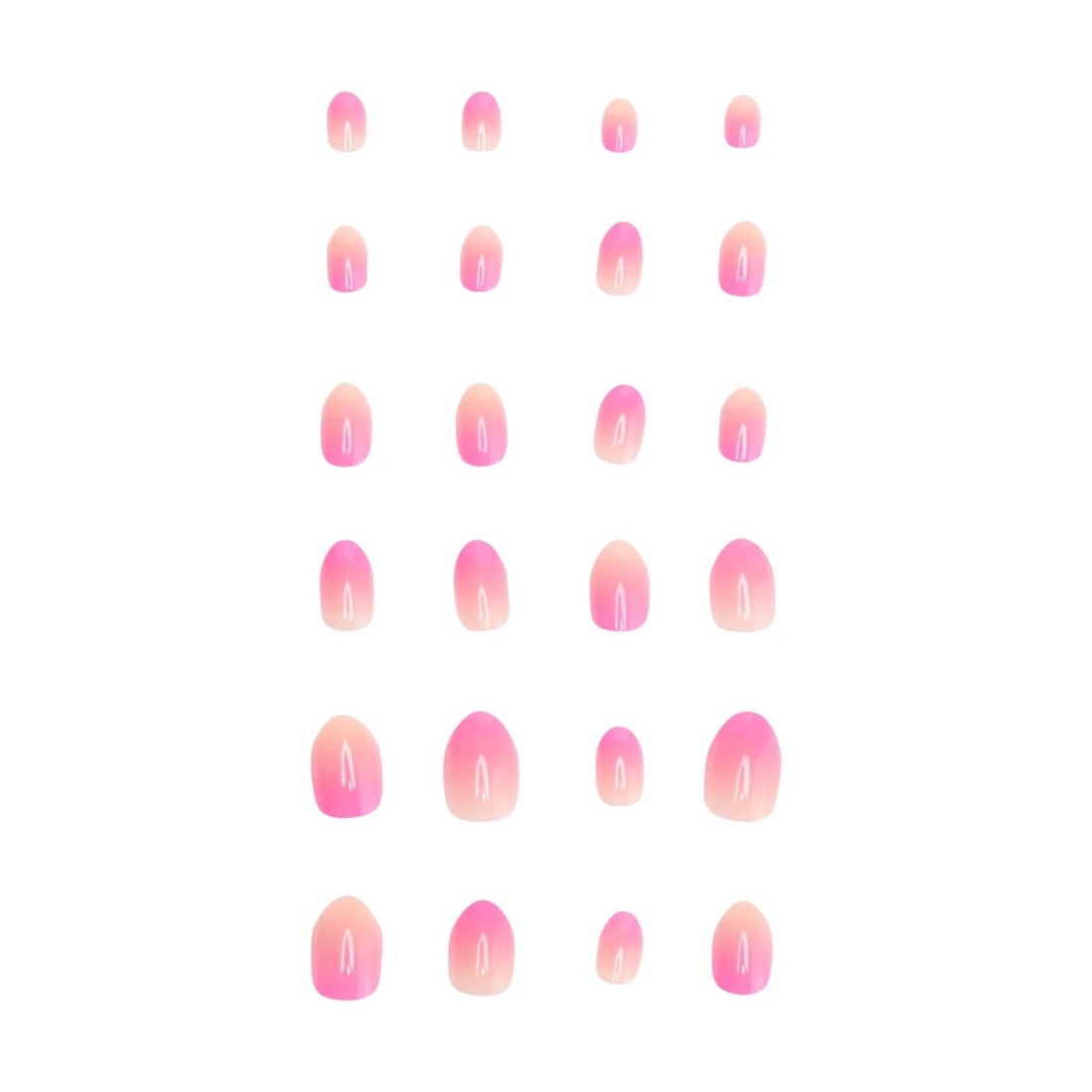 5 OXX Junior 24 Pack Pre-Glued Stick-On Nails - Sunrise Ombre, 5 of 5