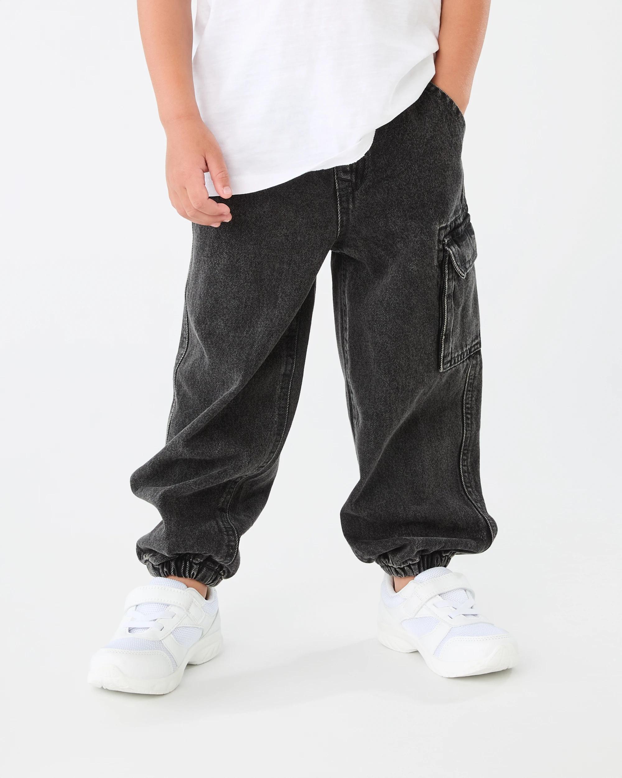 1 Denim Cargo Pants Black Wash, 1 of 8
