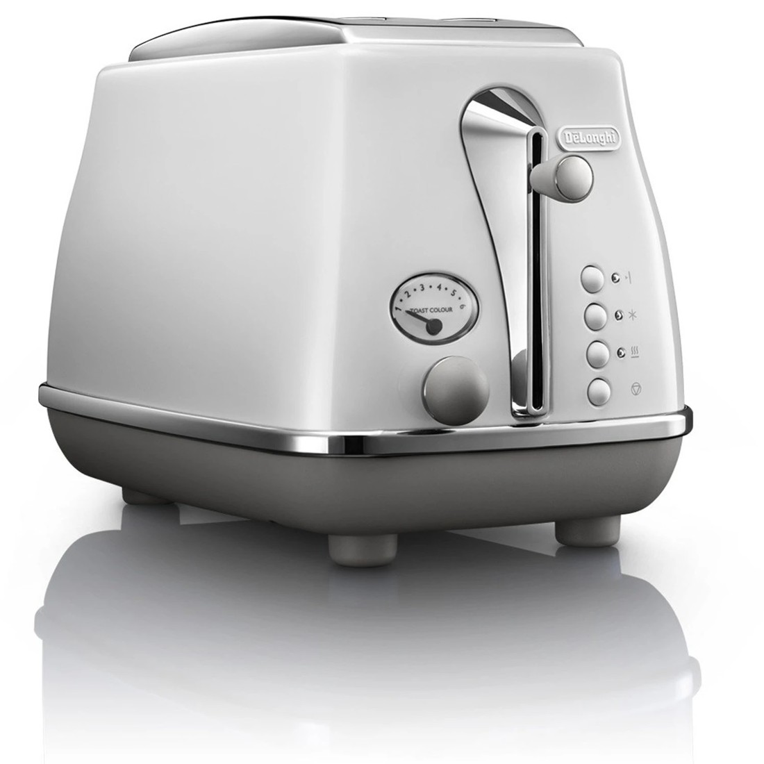 2 DeLonghi Icona Capitals 2 Slice Toaster - Sydney White, 2 of 4