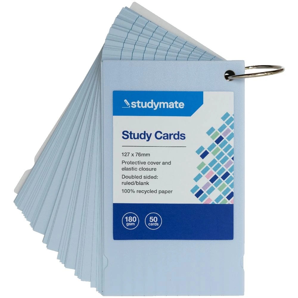 8 Studymate Study Cards Pastel Blue 50 Sheets, 8 of 9