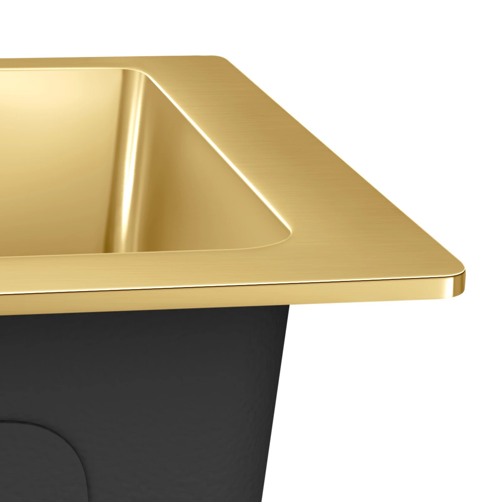 8 Alfordson Kitchen Sink 34x31cm Stainless Steel Basin Single Bowl - Gold, 8 of 8