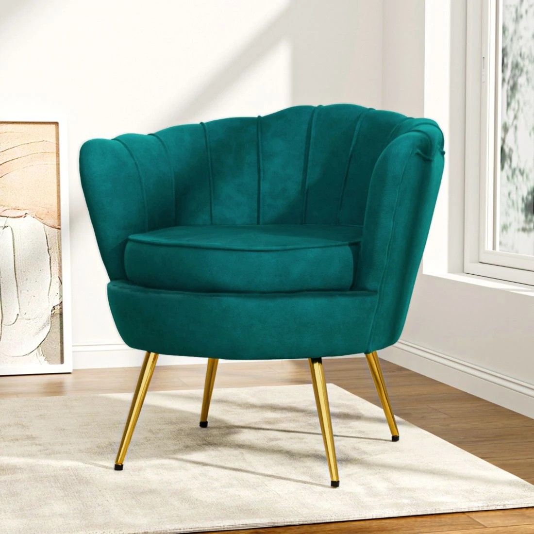 3 Artiss Armchair Velvet  Green Callista - Green, 3 of 7