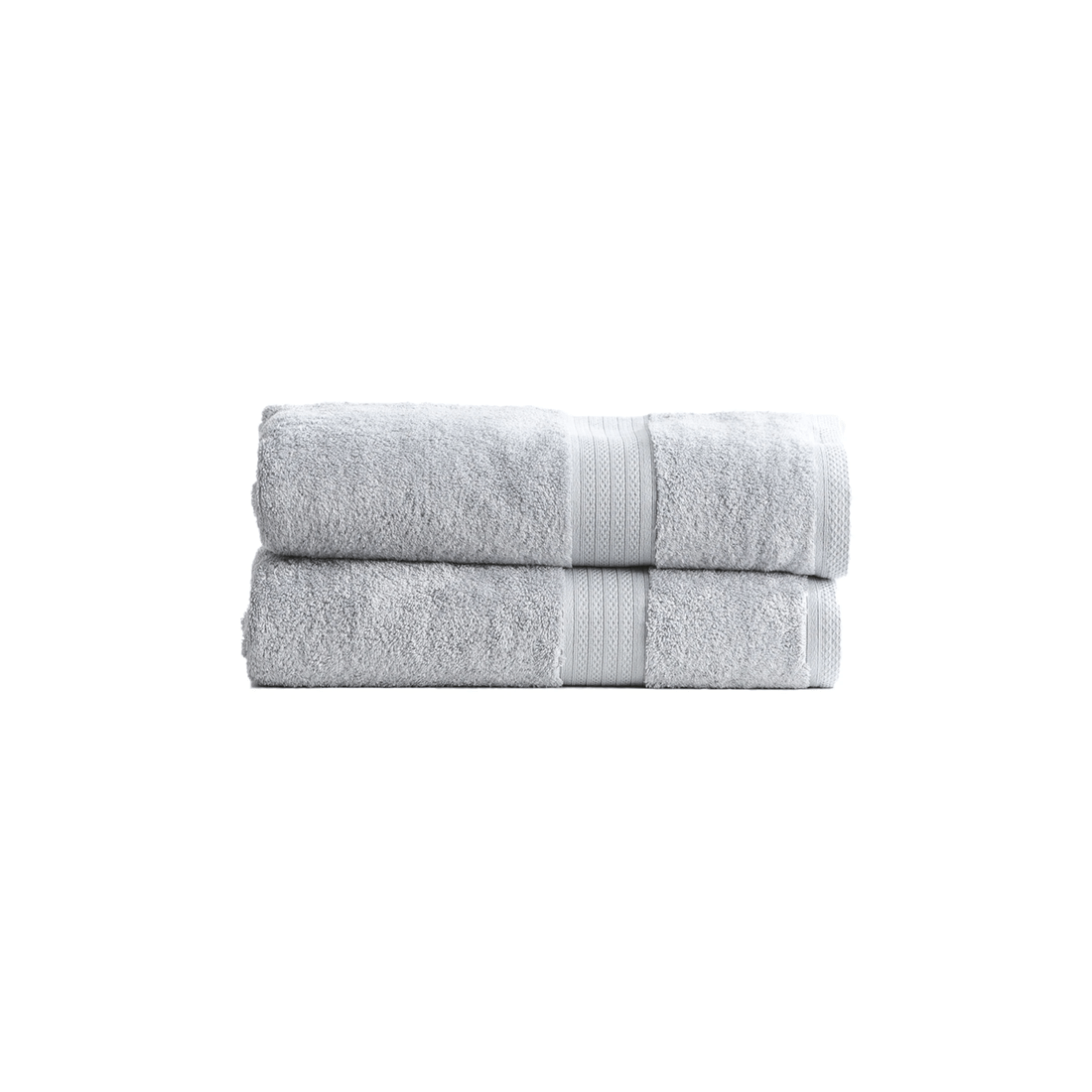 3 2pc Renee Taylor Stella 650gsm Super Soft Bamboo Cotton Bath Sheet Set
 - Silver, 3 of 3