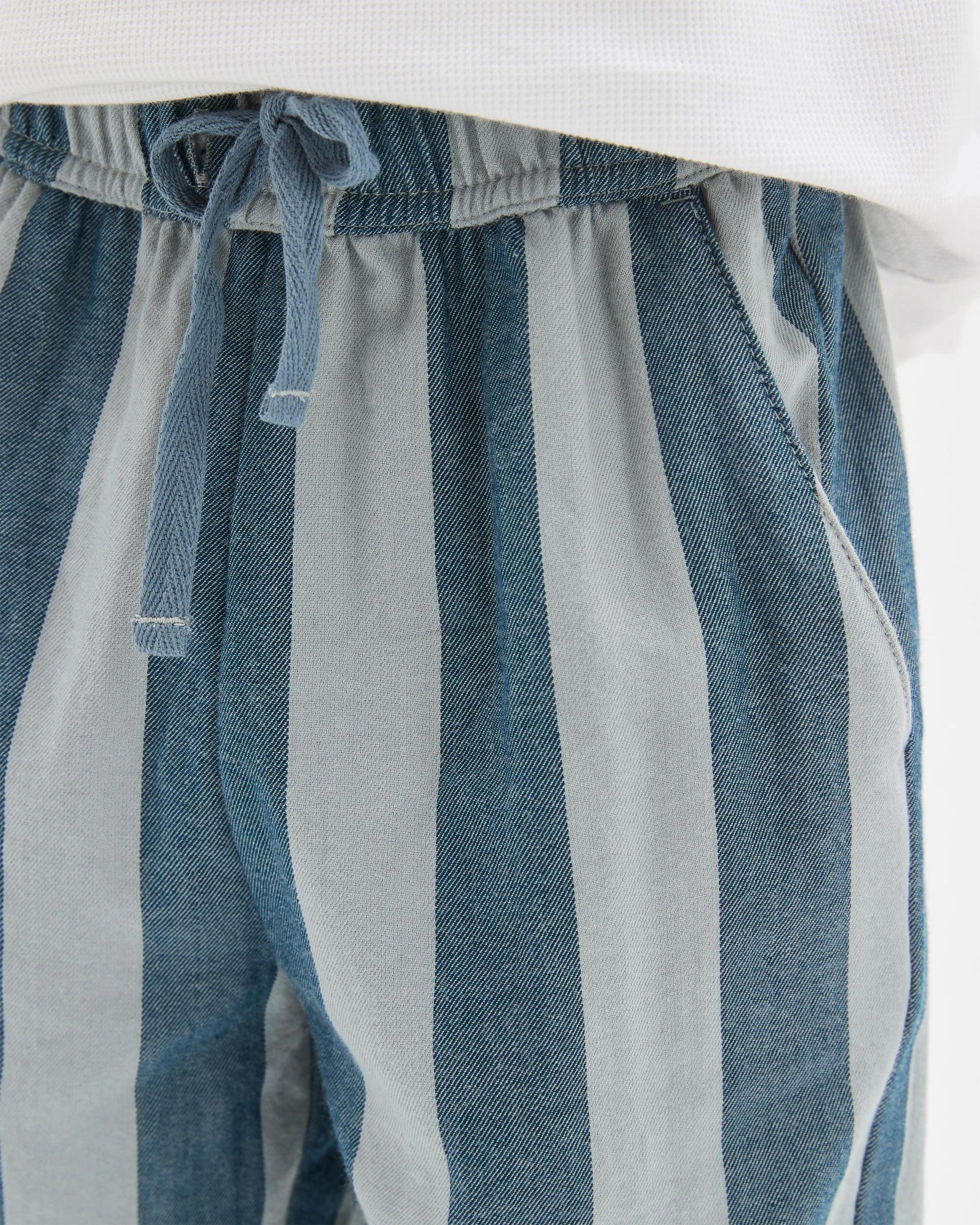 3 Target Kids Lightweight Woven Pull On Pants TEAL STRIPE, 3 of 7