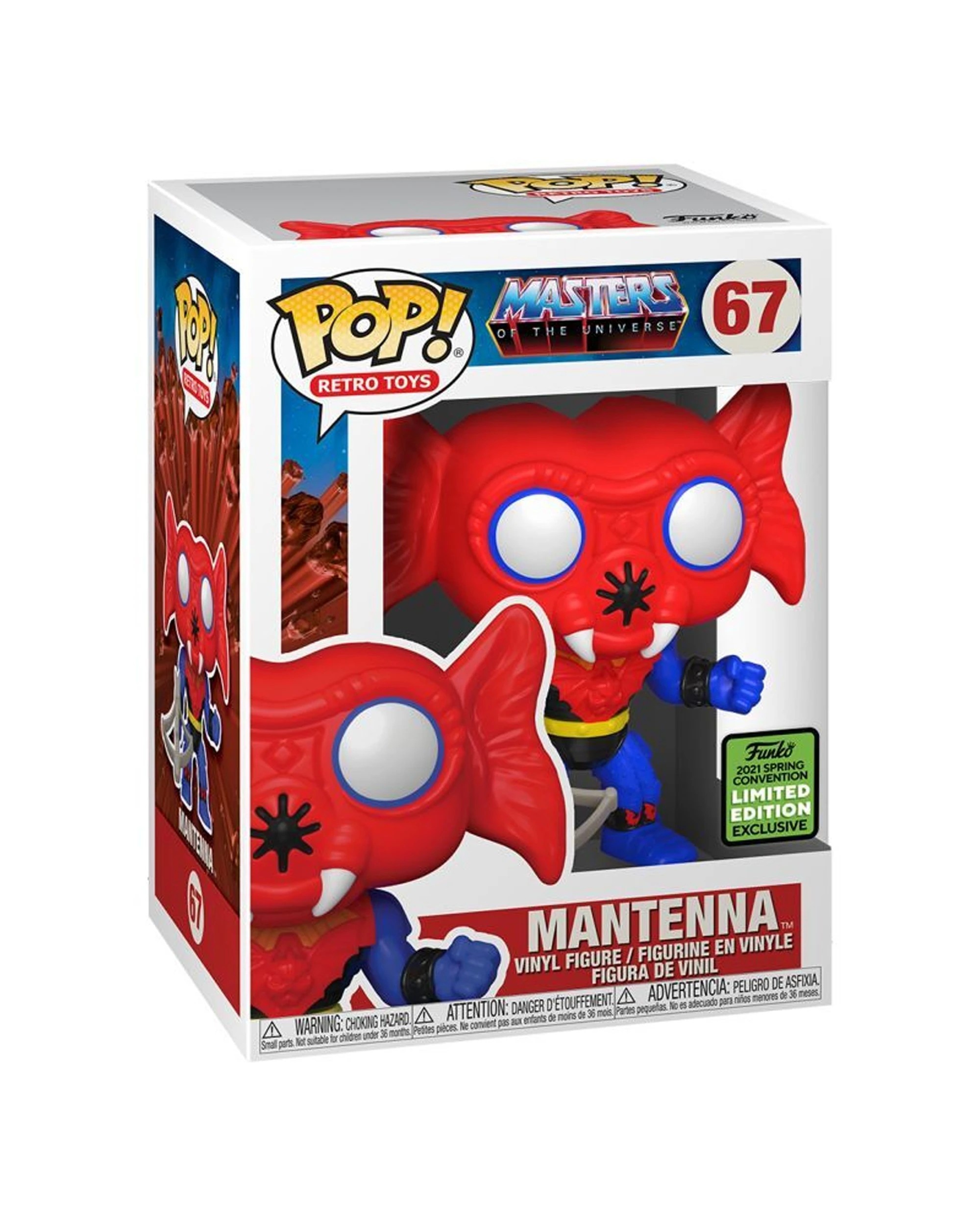 2 Pop MotU Mantenna Pop Vinyl Figure Action Figure 10cm Plastic Vinyl Collectible - Multi, 2 of 3