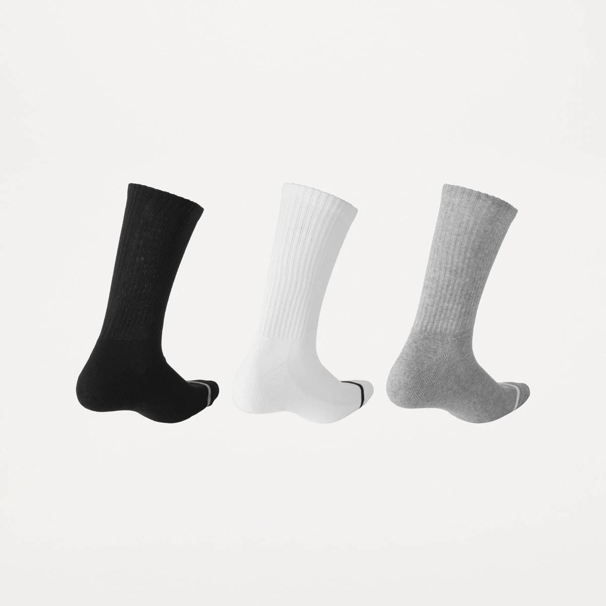 2 3 Pack Ribbed Crew Embroidered Socks MUSIC SOCKS, 2 of 3