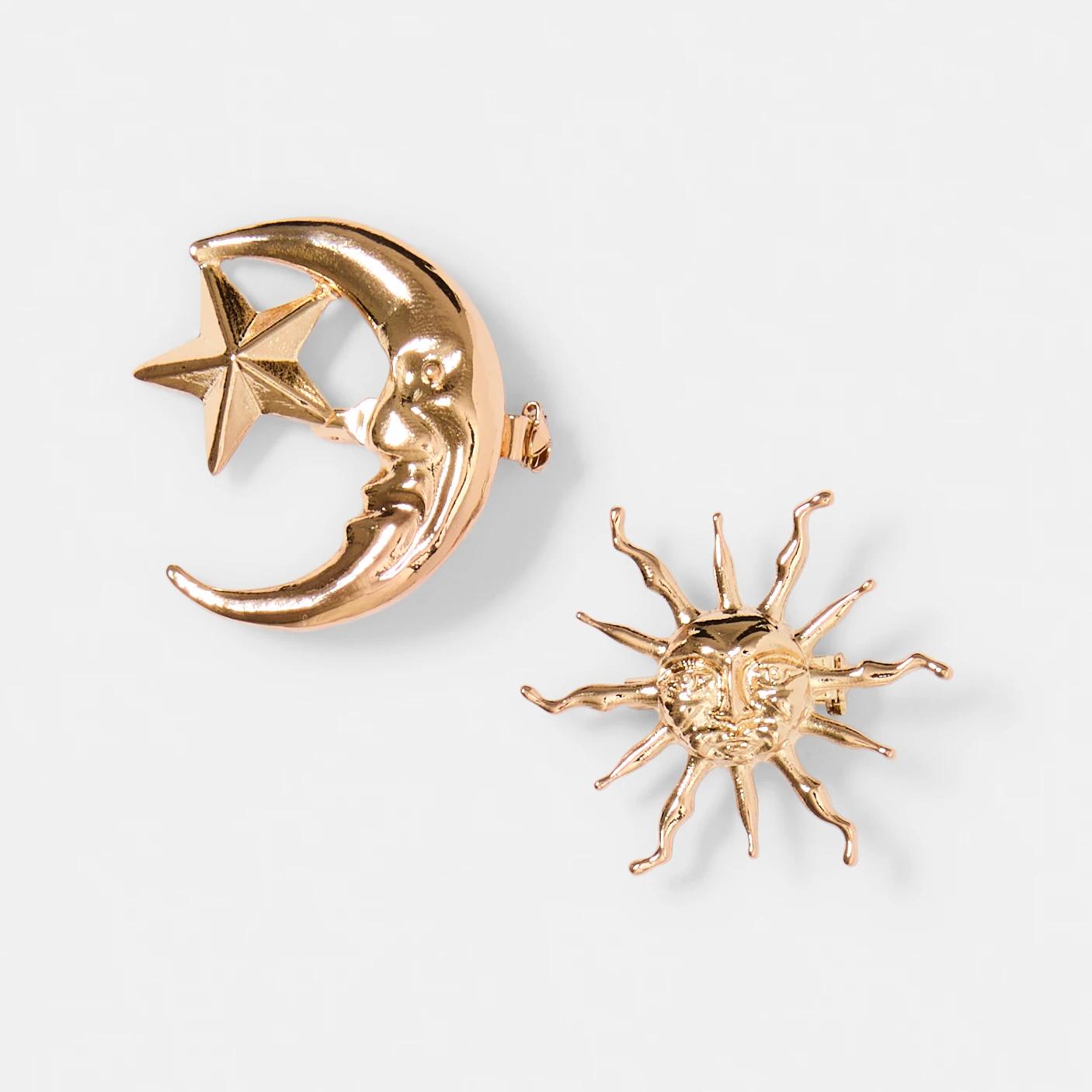 1 2 Pack Celestial Brooch - Gold Tone Gold, 1 of 3