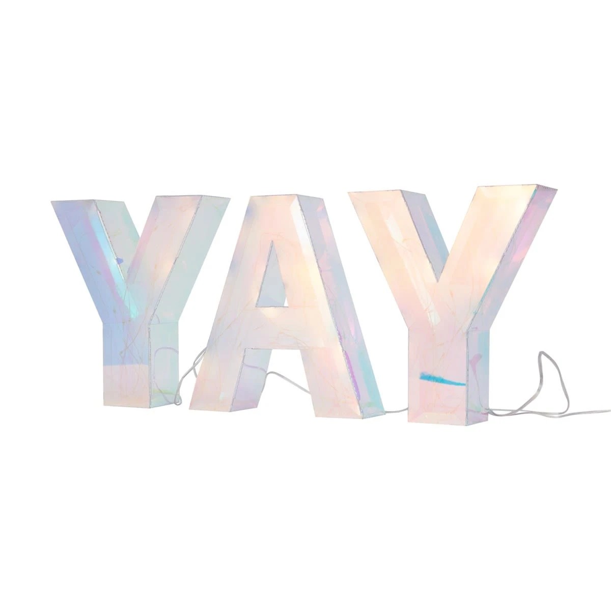 3 Iridescent YAY Lights, 3 of 6