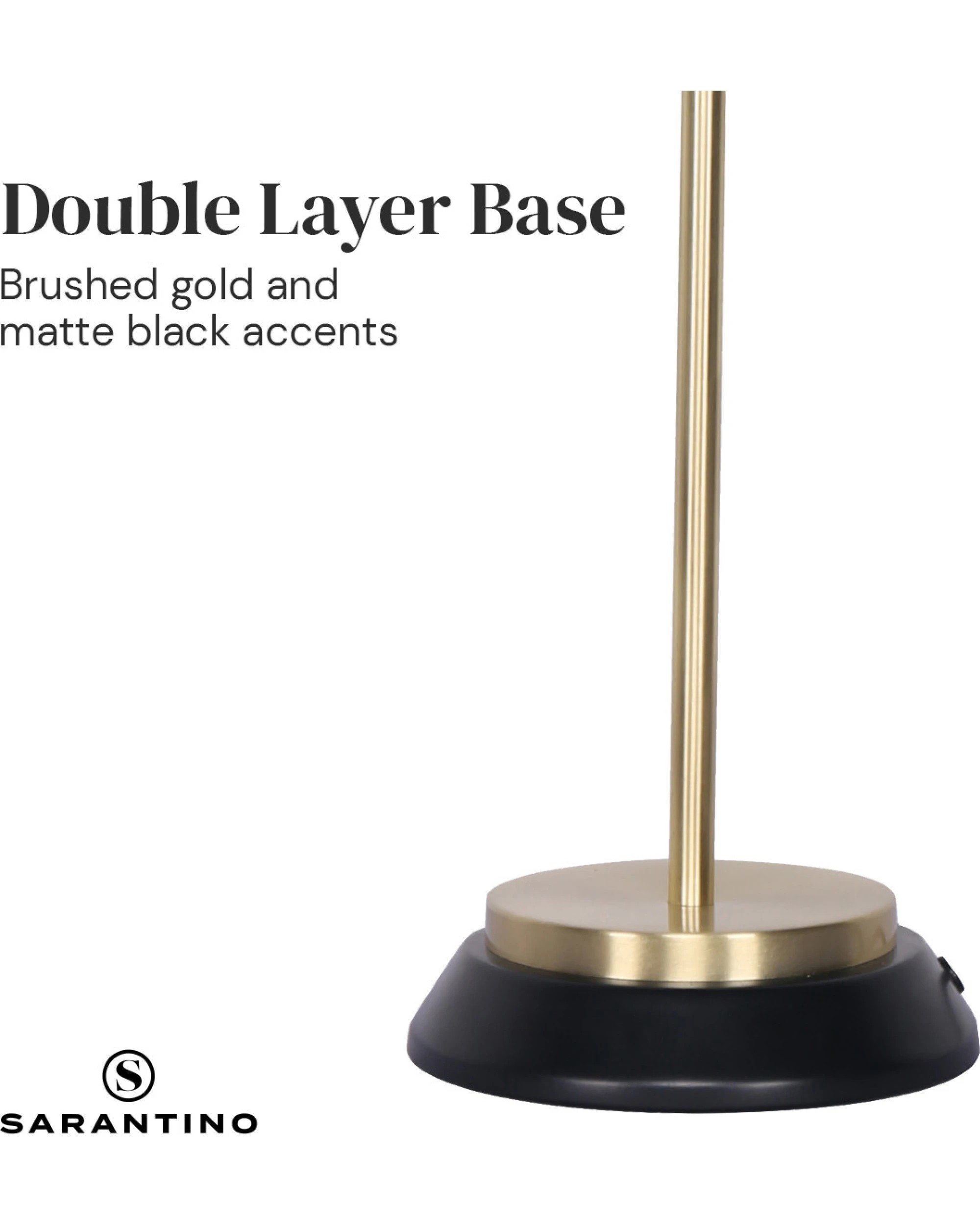 2 Sarantino Black-Brass Desk Task Table Lamp, 2 of 10