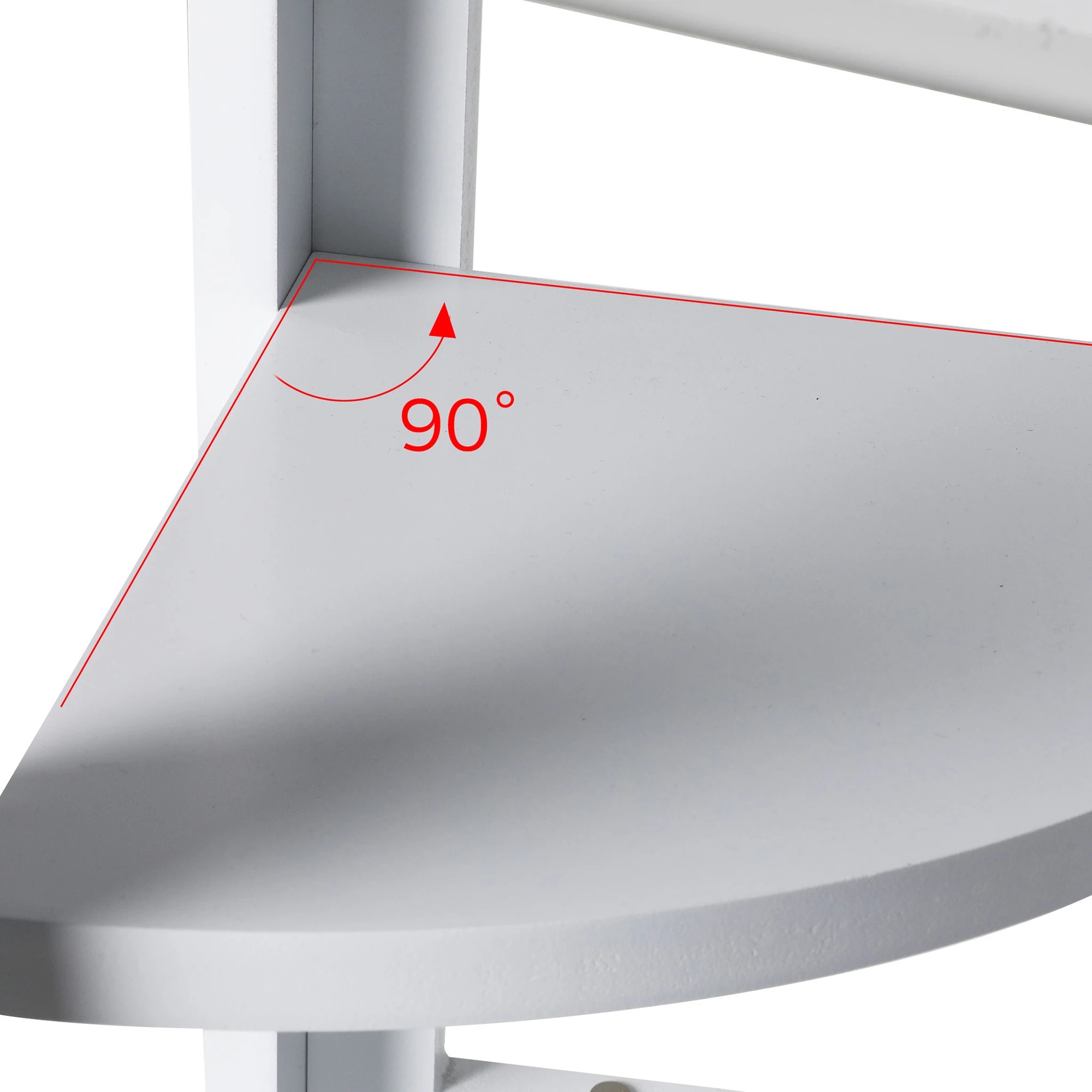 3 Levede 5 Tier Corner Shelf - White, 3 of 6