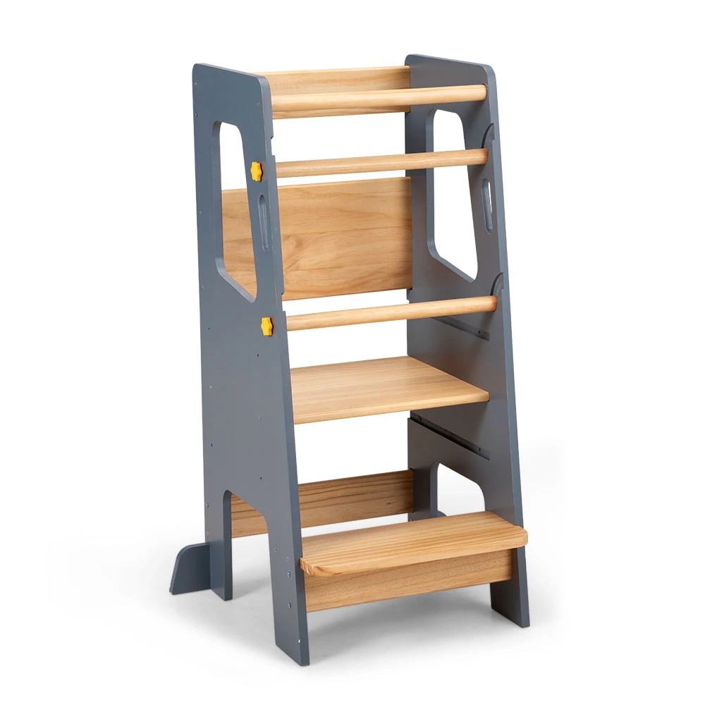 1 PlayPals Toddler Learning Tower Adjustable Height Kitchen Helper Step Stool - Multi, 1 of 3
