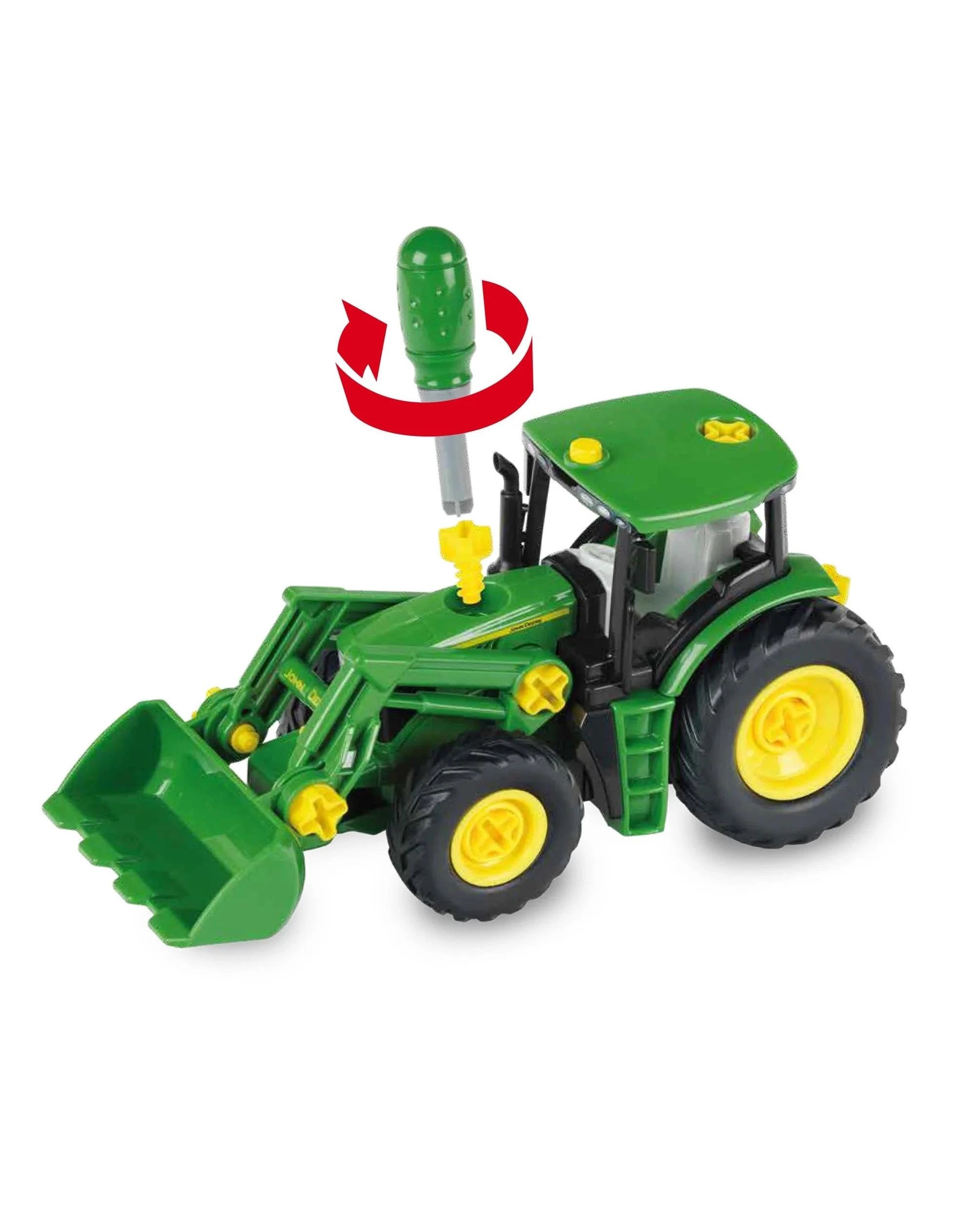 4 John Deere 6215R Buildable Tractor with Front Loader and Weight 1:24 Scale Vehicle, 4 of 6