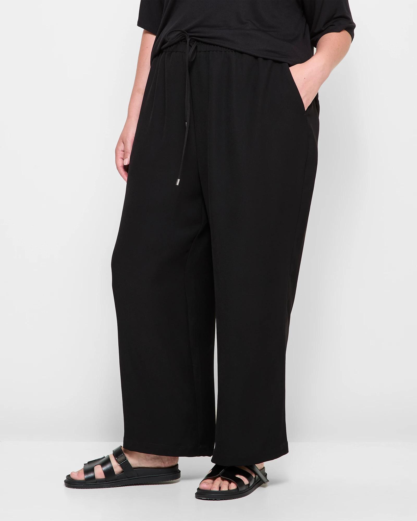 3 Target Plus Size Wide Leg Pants BLACK, 3 of 5