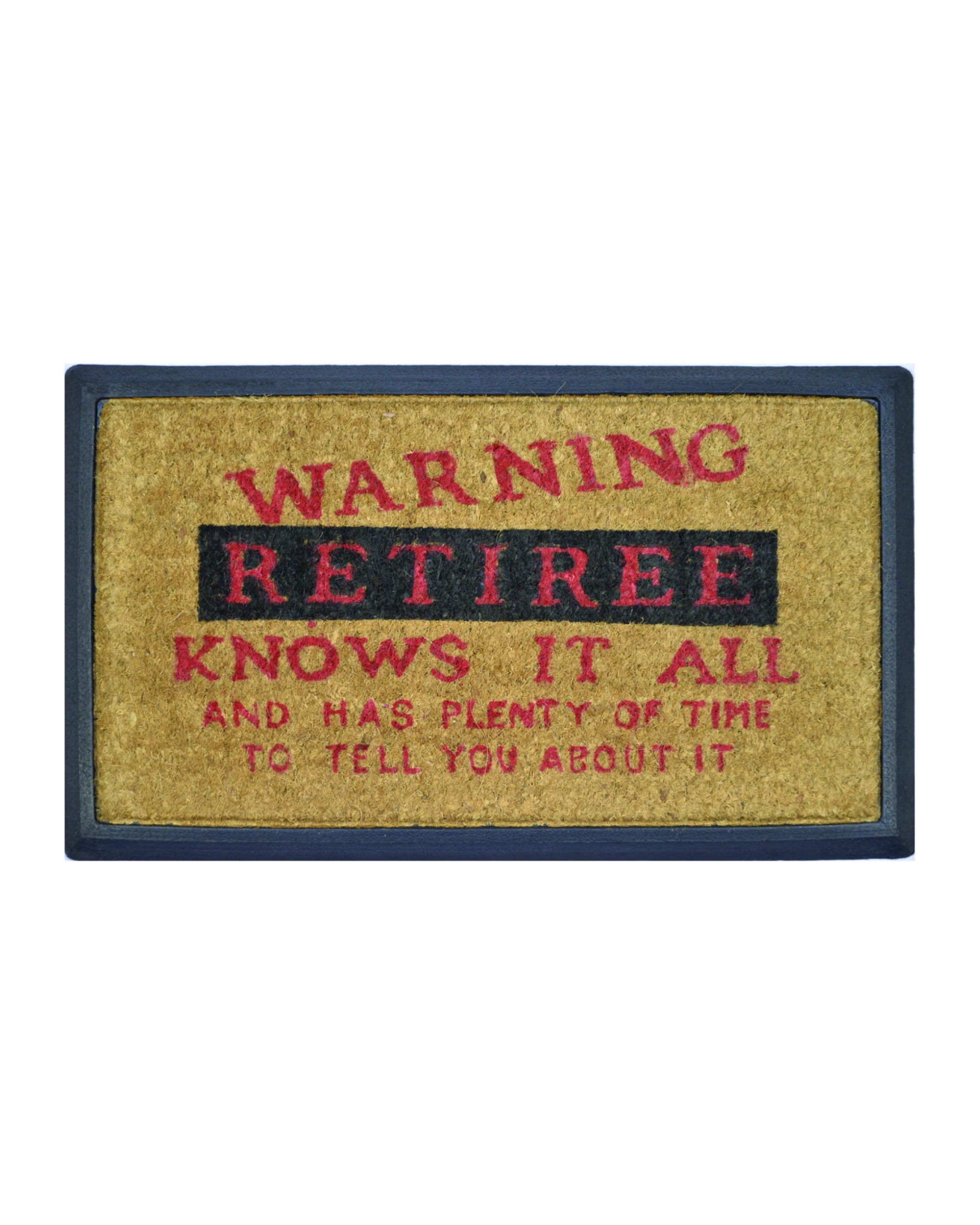 1 Door Mat Deluxe Retiree Knows 40 x 70 cm Doormat - Yellow, 1 of 4
