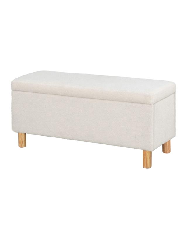 Artiss Storage Ottoman Blanket Box 99cm Boucle Fabric - W