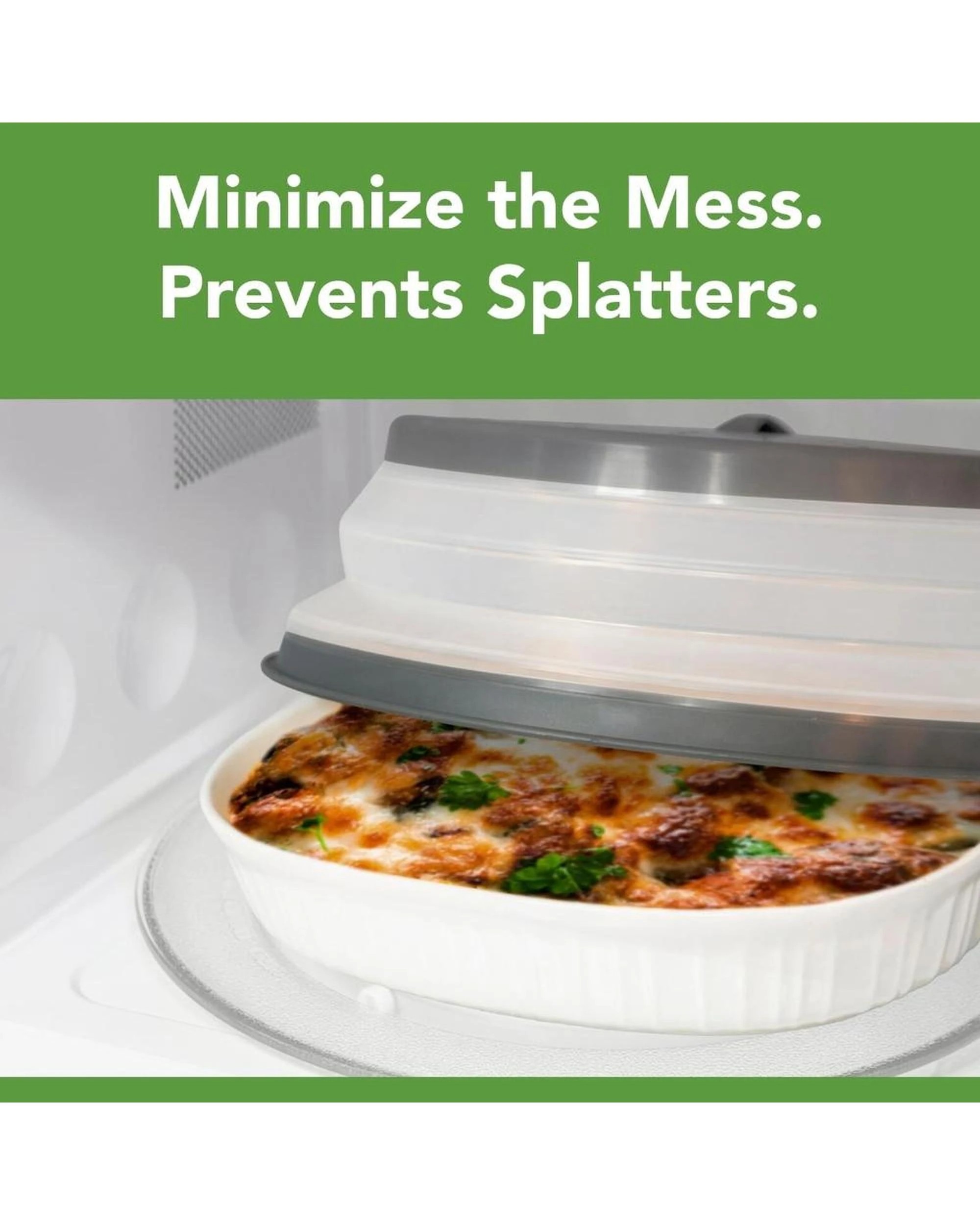 6 Tovolo Collapsible Microwave Food Cover AntiSplatter 26cm Charcoal  Set of 2, 6 of 9