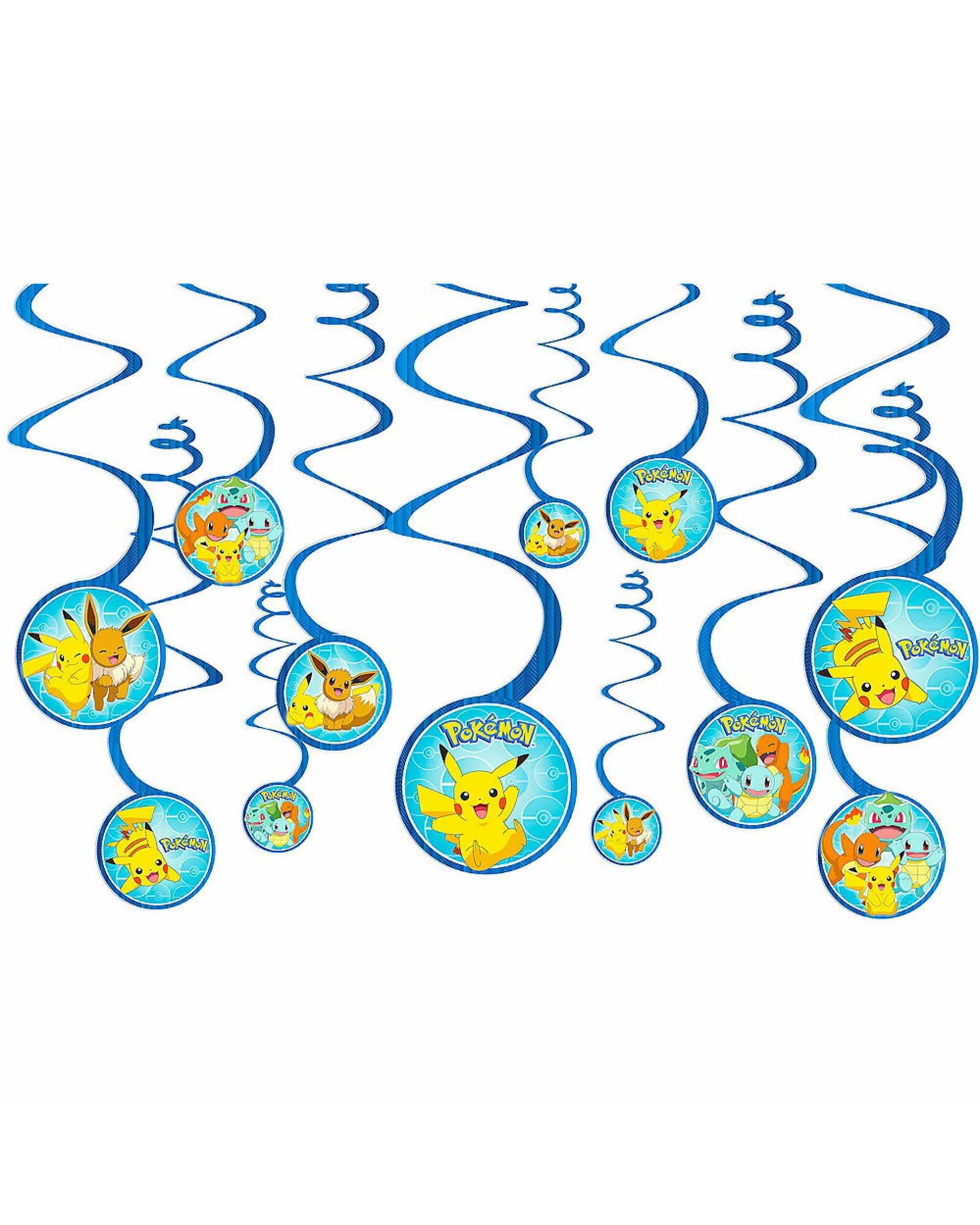 1 Pokemon Pokemon Classic Swirl Decorations Pack of 12, 1 of 1