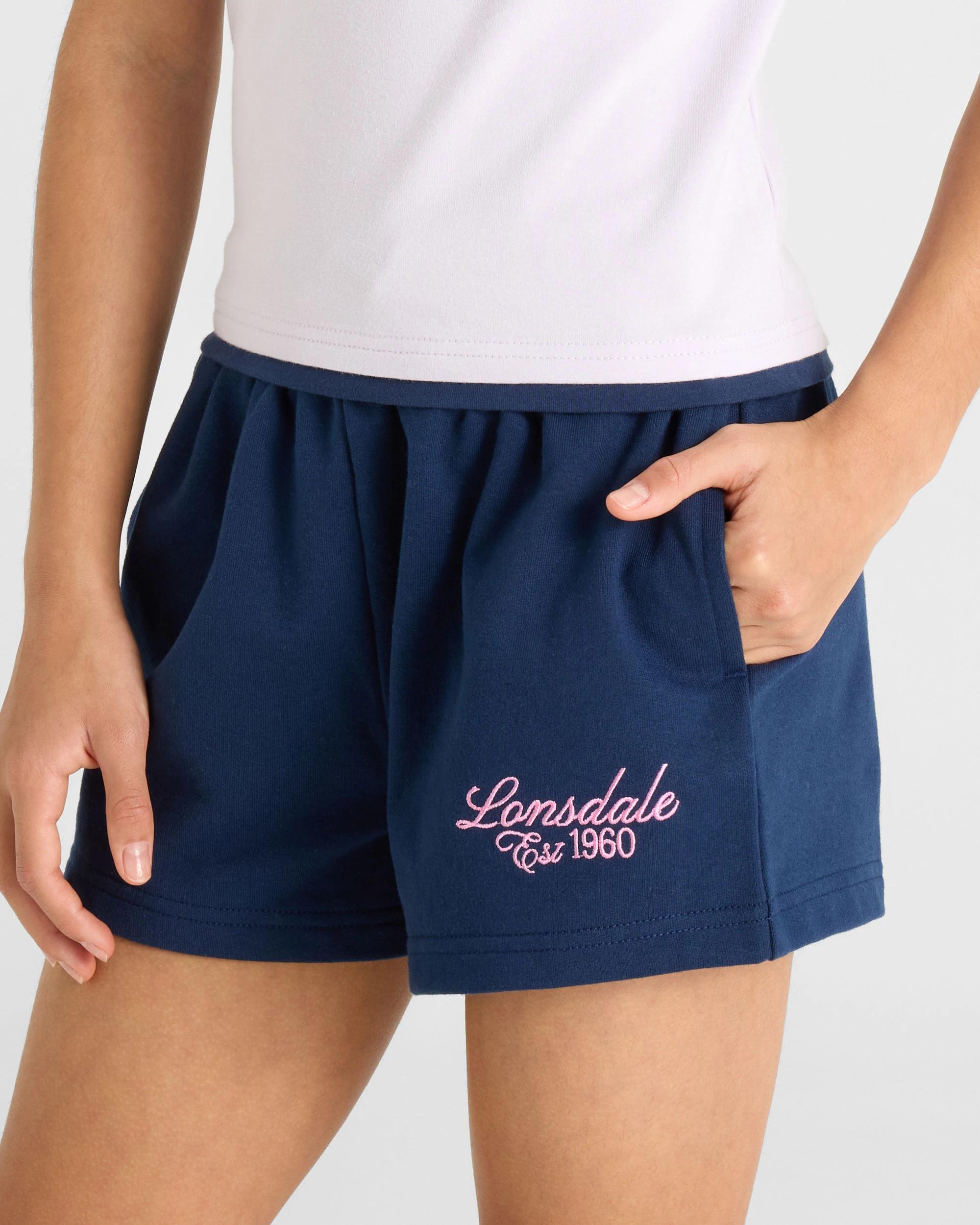 3 Lonsdale London French Terry Shorts NAVY, 3 of 5