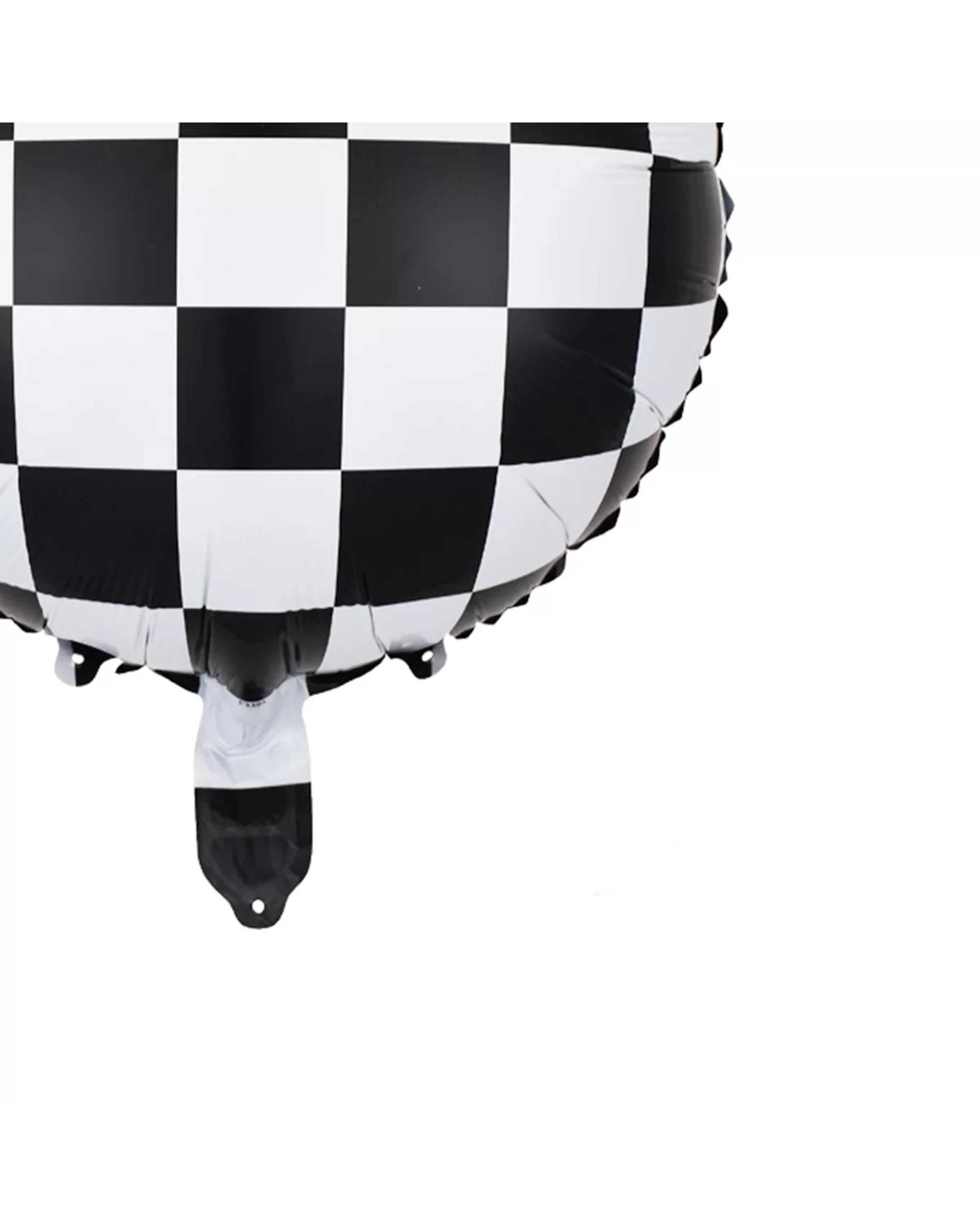 3 Partyrama Black & White Checkered Foil Helium Balloon - White, Black, 3 of 5
