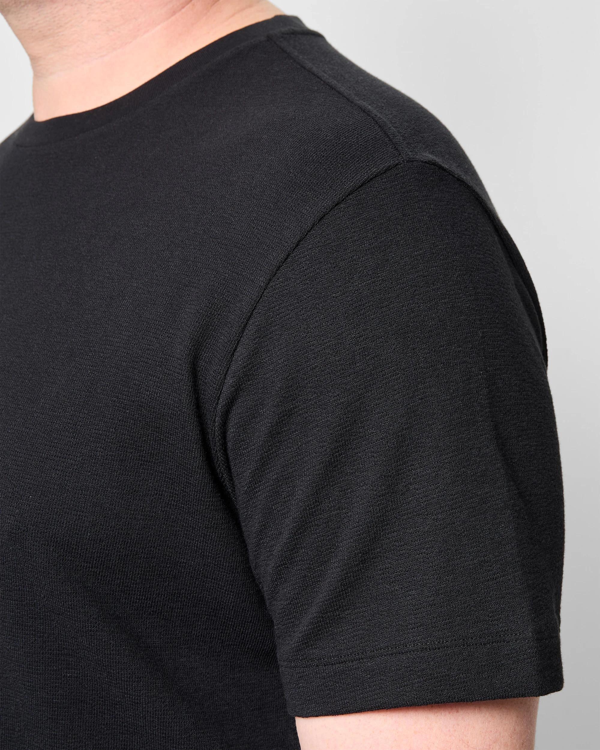 5 Target Plus Size Australian Cotton Blend Textured T-Shirt BLACK, 5 of 5