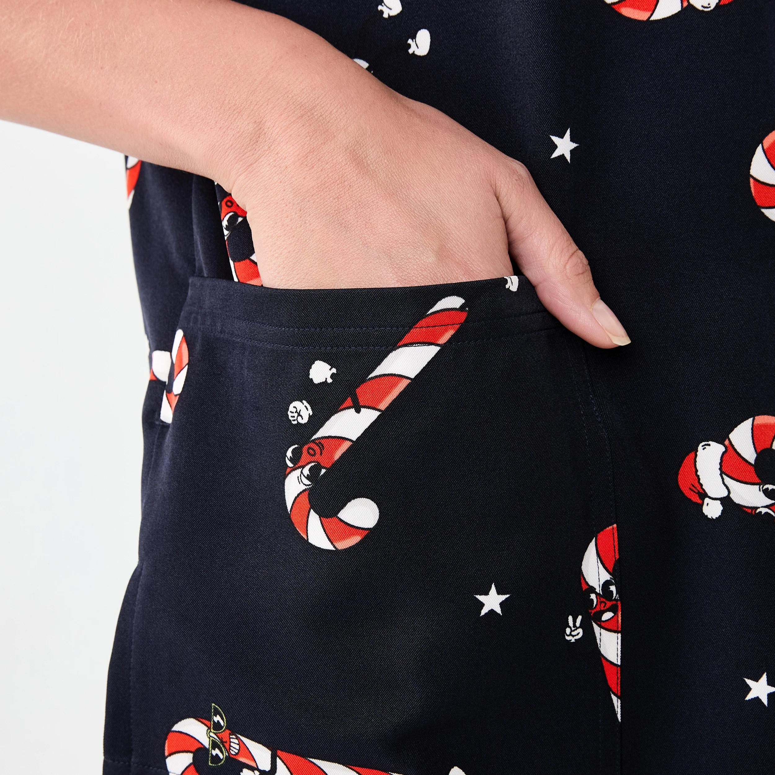 7 Workwear Short Sleeve Christmas Scrub Top DANCING CANDY CANES, 7 of 8
